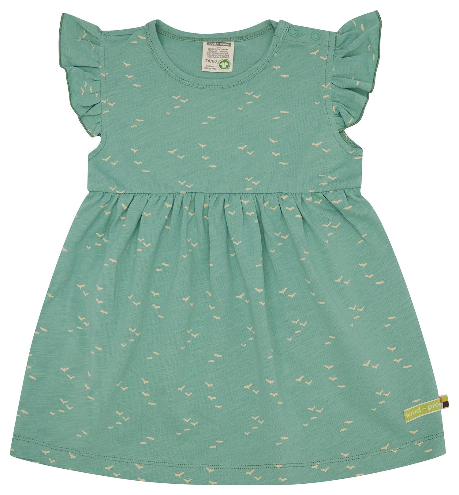 Kleid Slub Jersey - loud + proud - 6091 - bam - 74/80