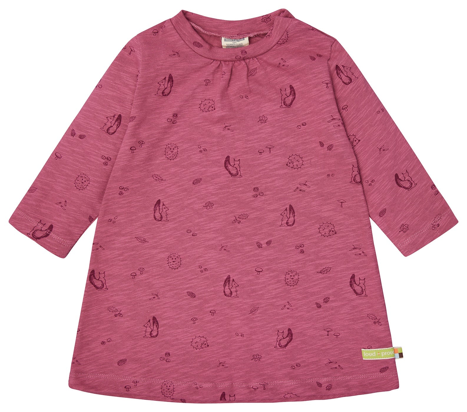 Kleid Slub Jersey mit Druck - loud + proud - 6084 - rou - 74/80