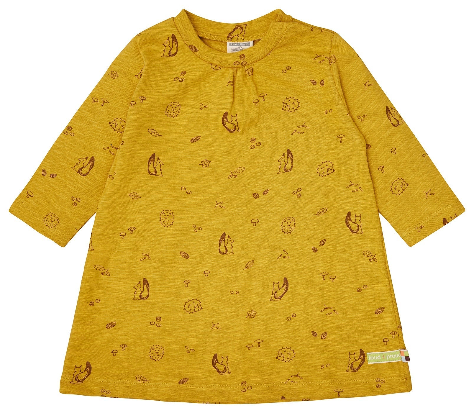 Kleid Slub Jersey mit Druck - loud + proud - 6084 - cur - 74/80