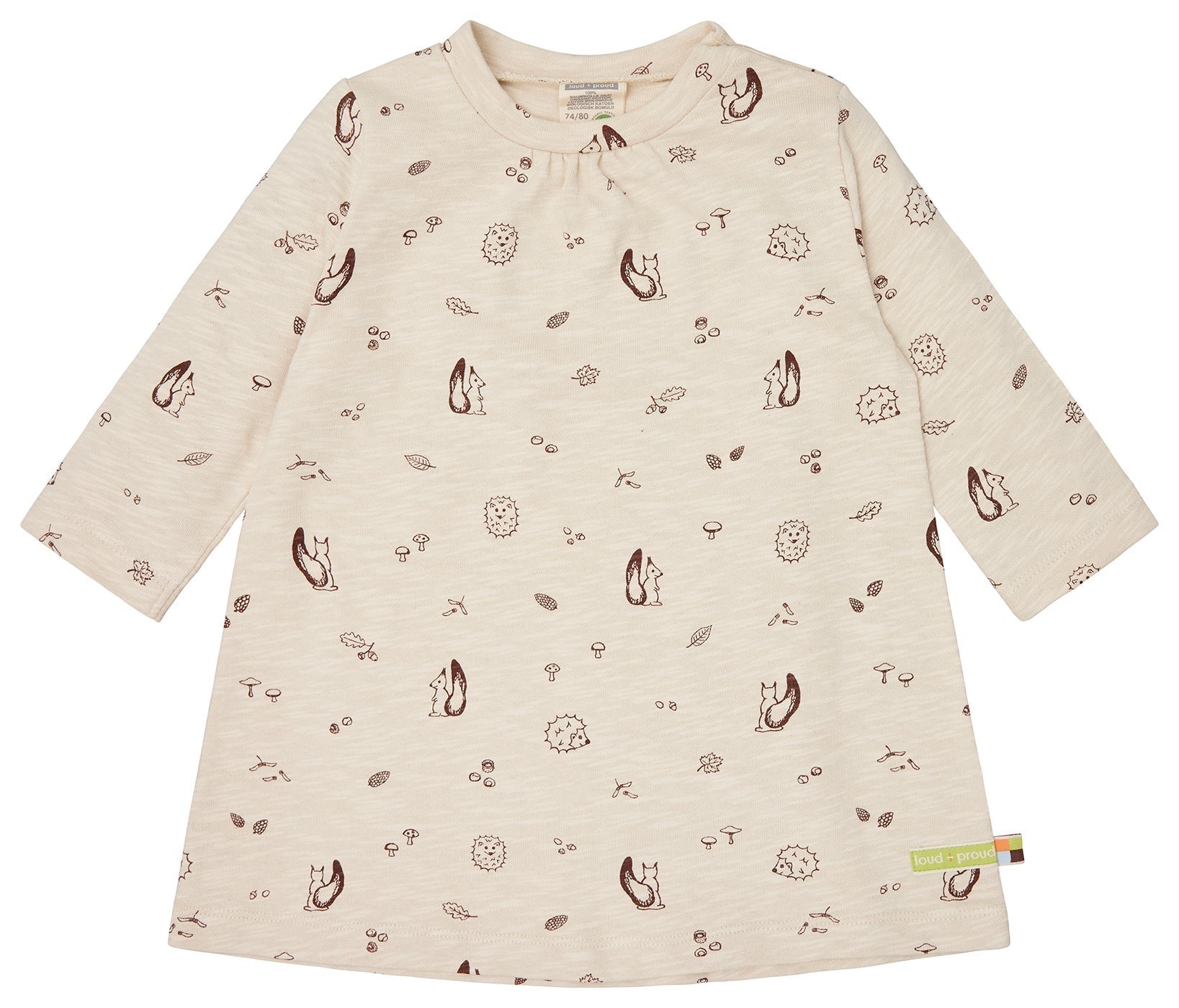 Kleid Slub Jersey mit Druck - loud + proud - 6084 - van - 74/80