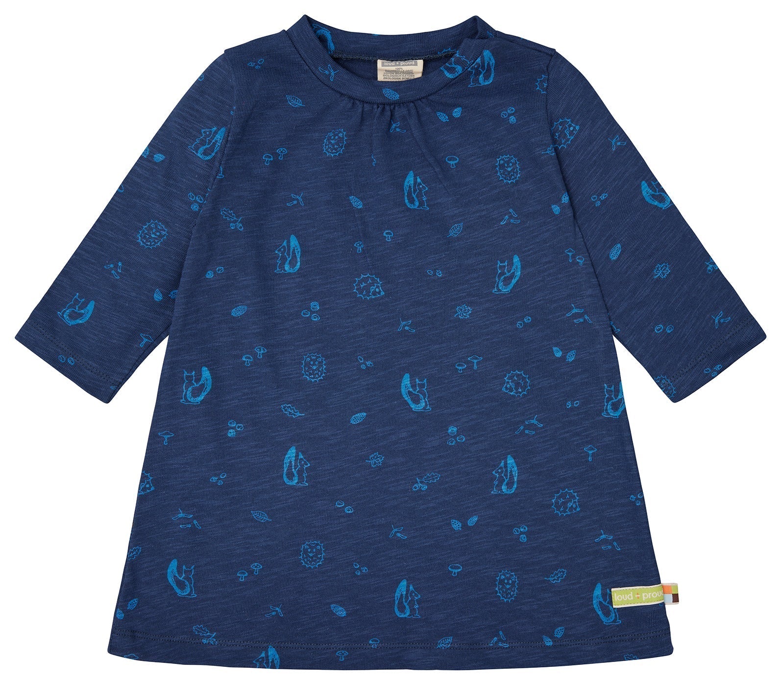 Kleid Slub Jersey mit Druck - loud + proud - 6084 - ul - 74/80