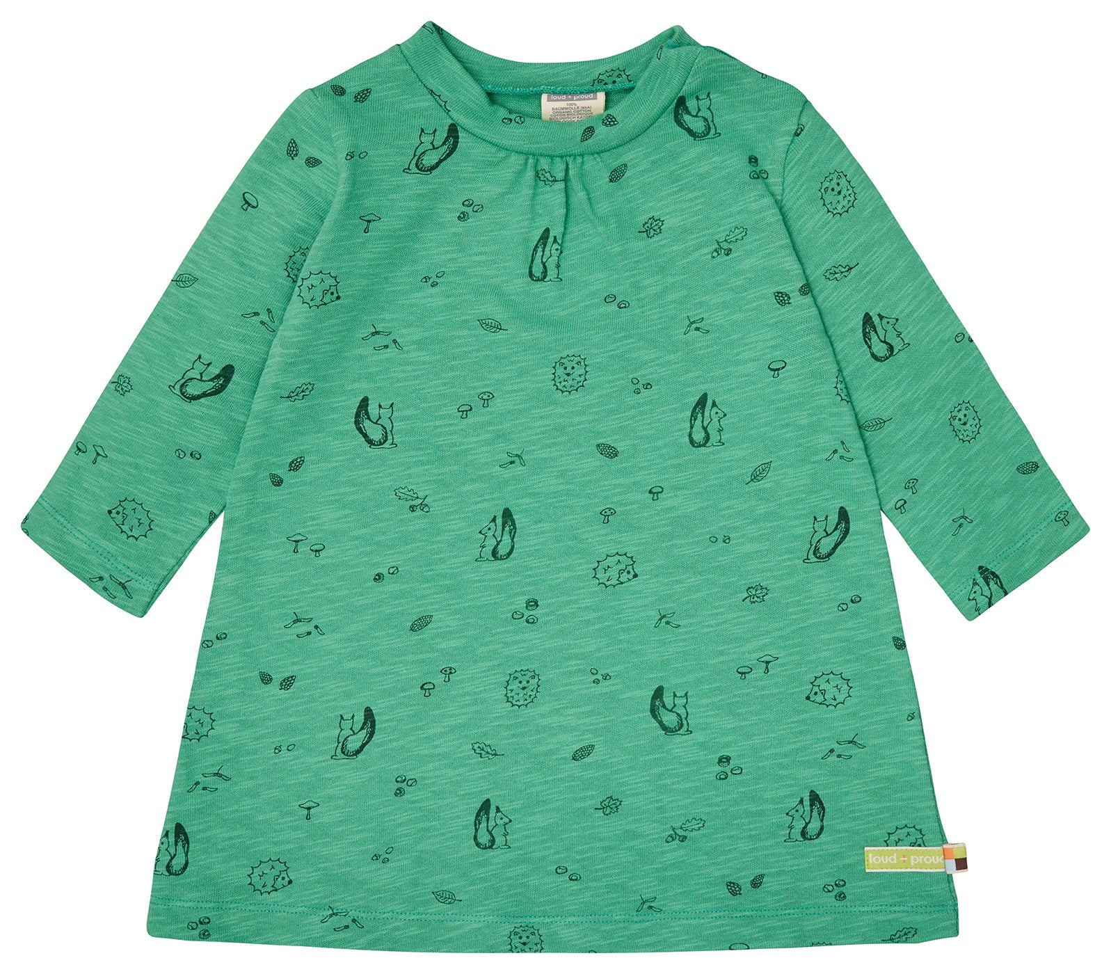 Kleid Slub Jersey mit Druck - loud + proud - 6084 - pla - 74/80