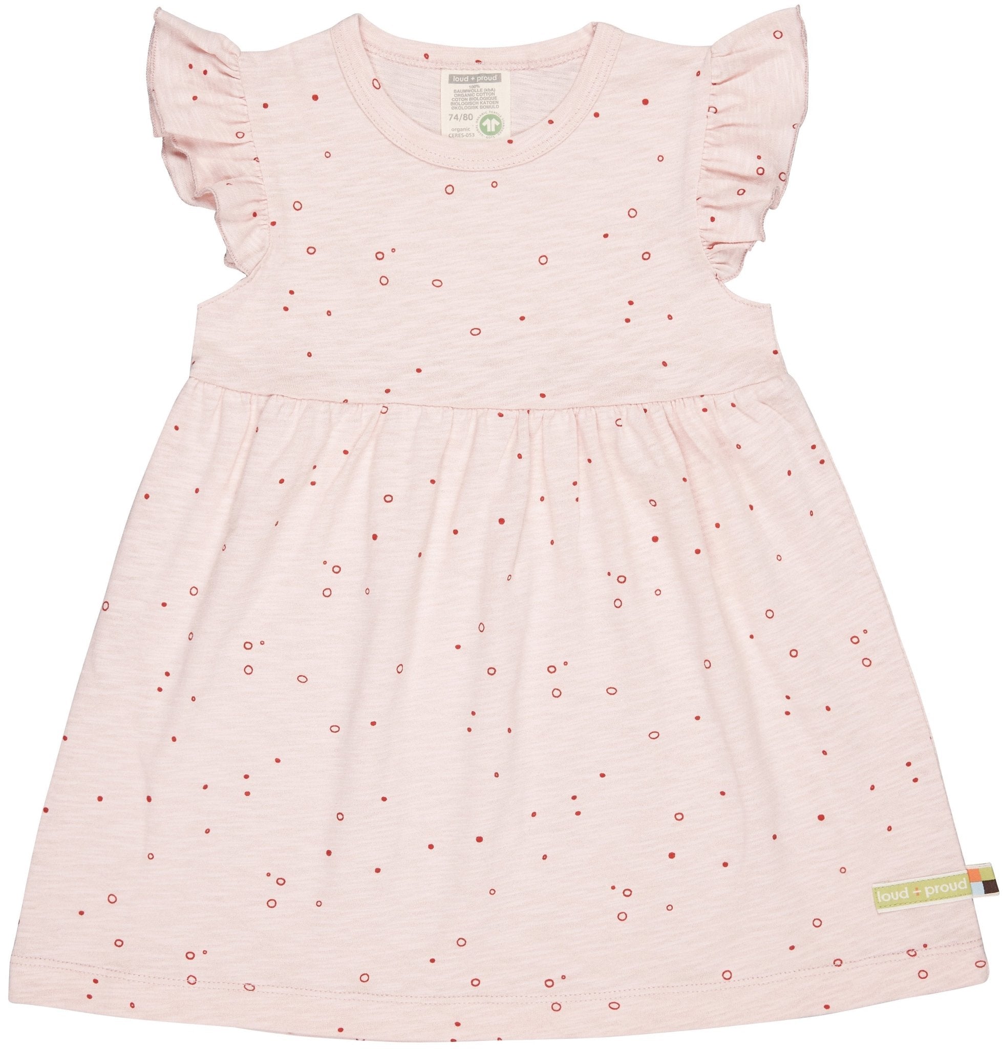 - Kleid Slub Jersey mit Druck - loud + proud - 6047-rs-74/80