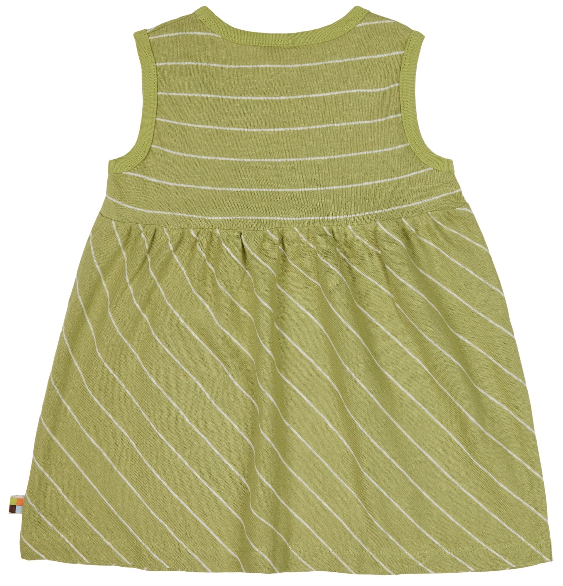 Kleid Streifen mit Leinen - loud + proud - 6066 - avo - 74/80