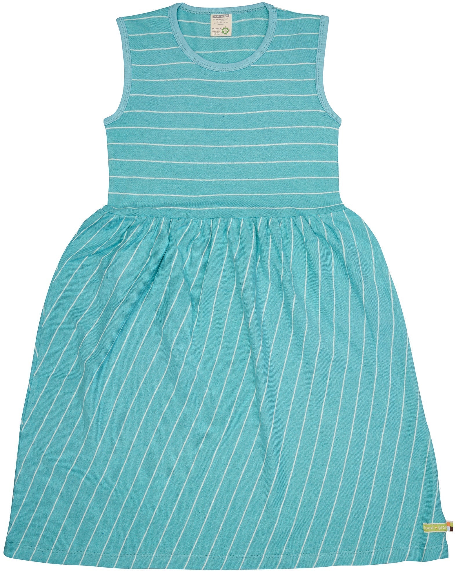 Kleid Streifen mit Leinen - loud + proud - 6066K - cya - 134/140
