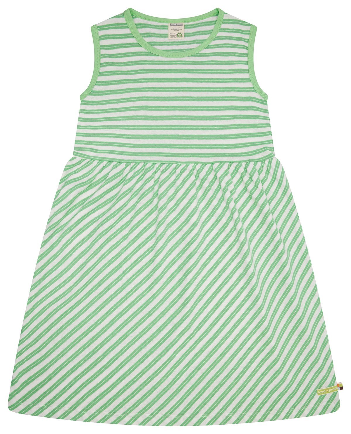 Kleid Streifen mit Leinen - loud + proud - 6080K - op - 134/140