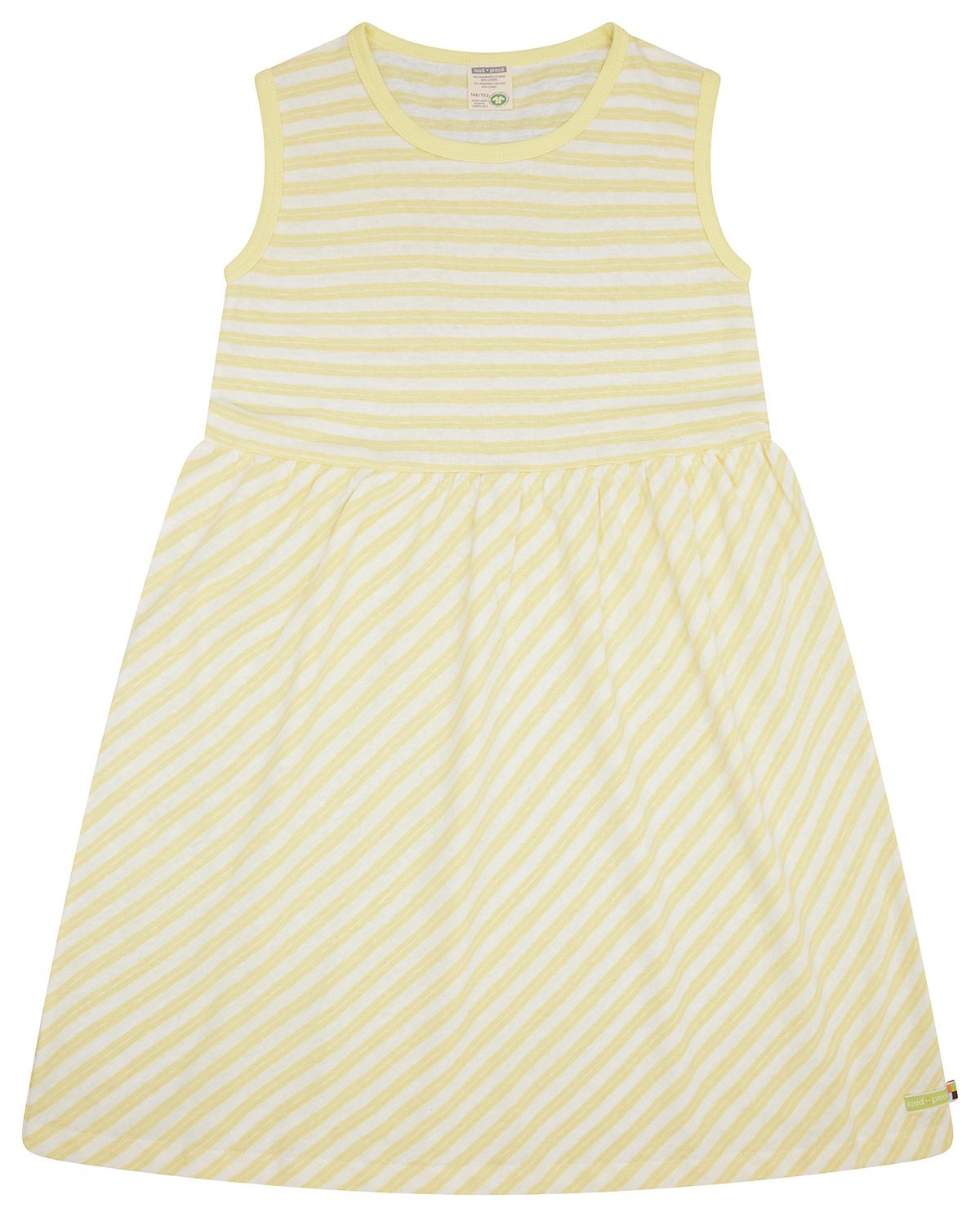 Kleid Streifen mit Leinen - loud + proud - 6080K - bl - 134/140