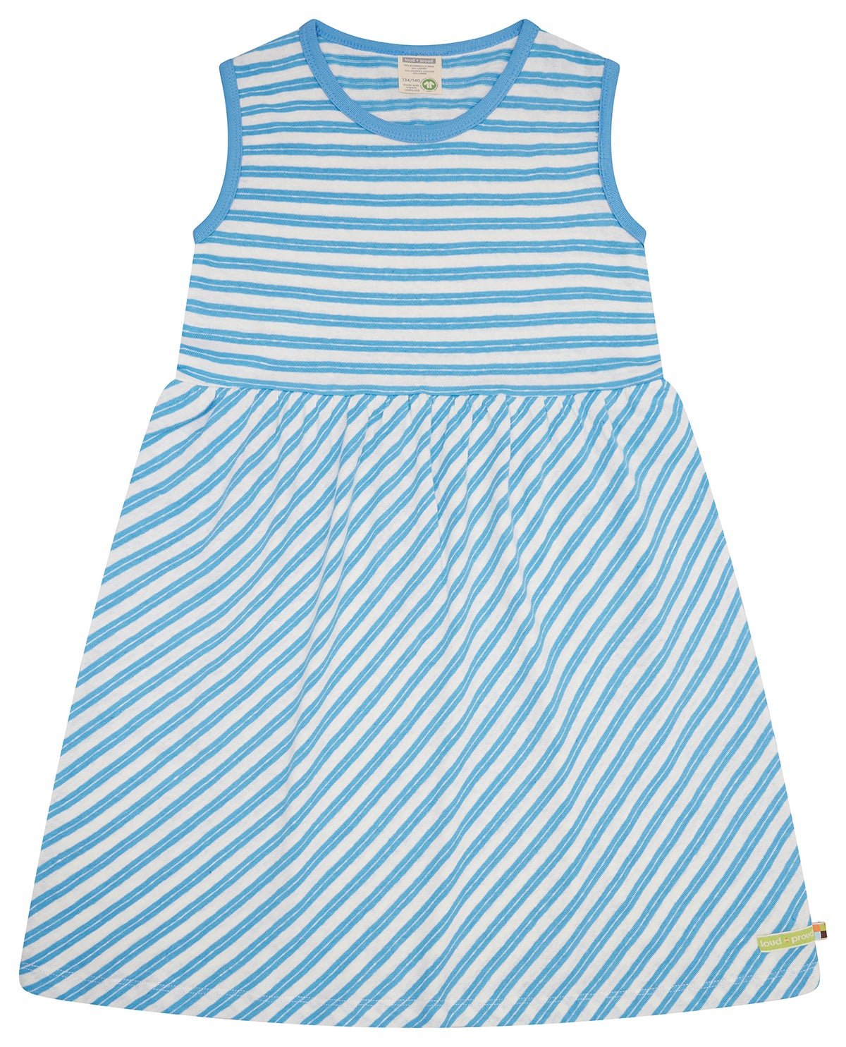 Kleid Streifen mit Leinen - loud + proud - 6080K - bas - 134/140