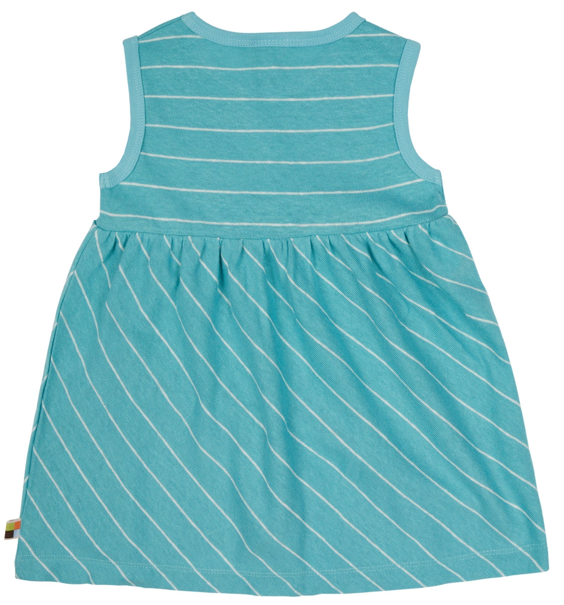 Kleid Streifen mit Leinen - loud + proud - 6066 - cya - 74/80