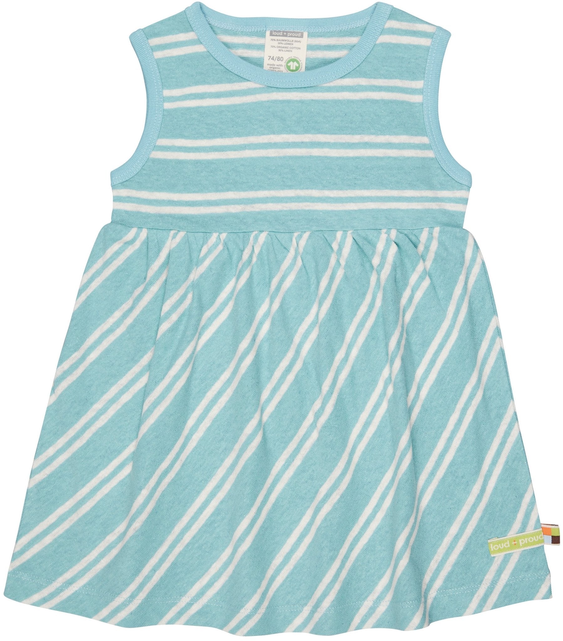 - Kleid Streifen mit Leinen - loud + proud - 6043-lag-74/80