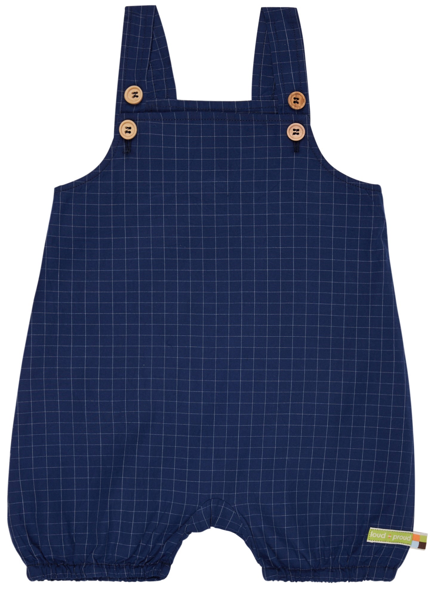 Kurze Latzhose aus feinem Karo - loud + proud - 4183 - ul - 62/68