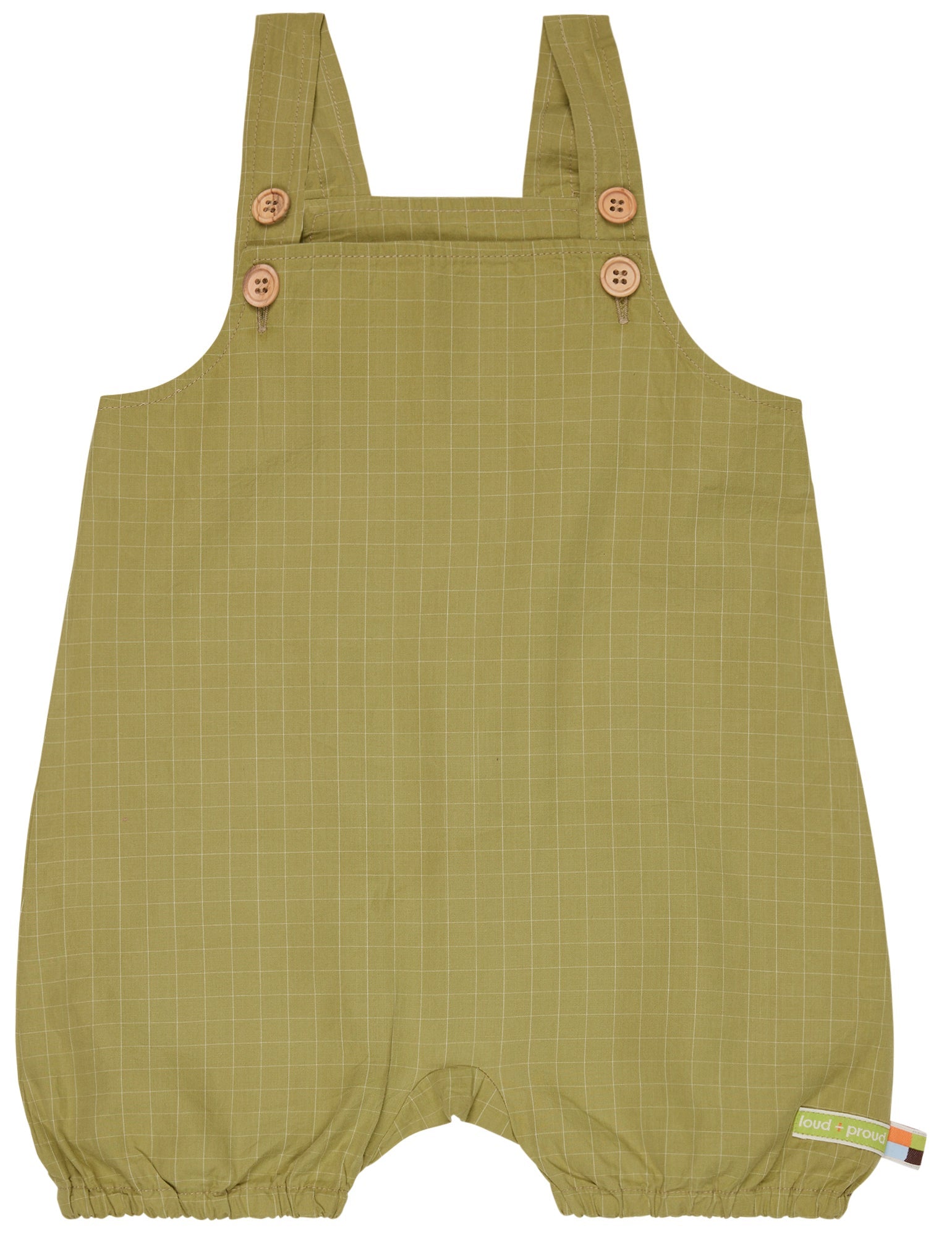 Kurze Latzhose aus feinem Karo - loud + proud - 4183 - avo - 62/68