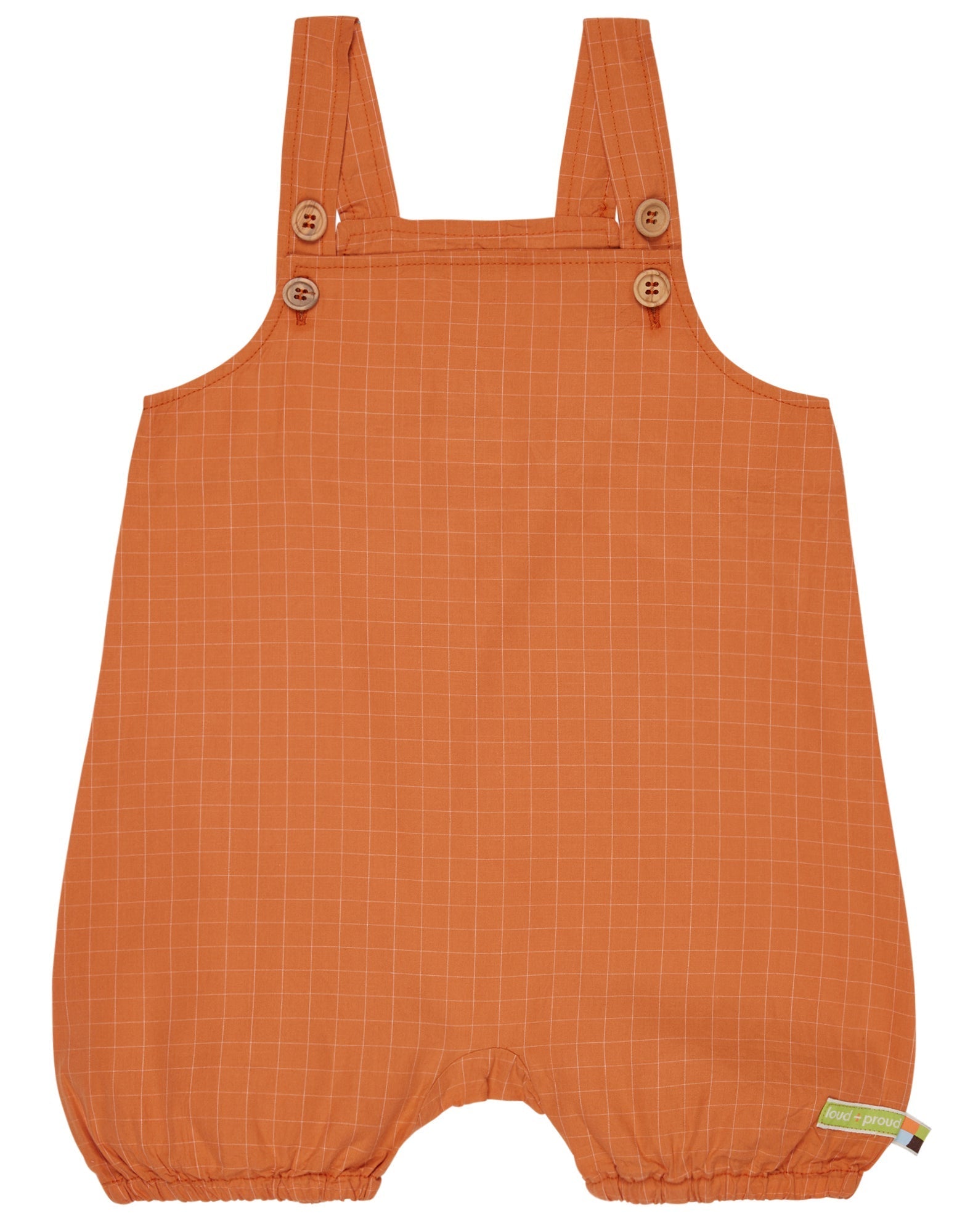 Kurze Latzhose aus feinem Karo - loud + proud - 4183 - car - 62/68