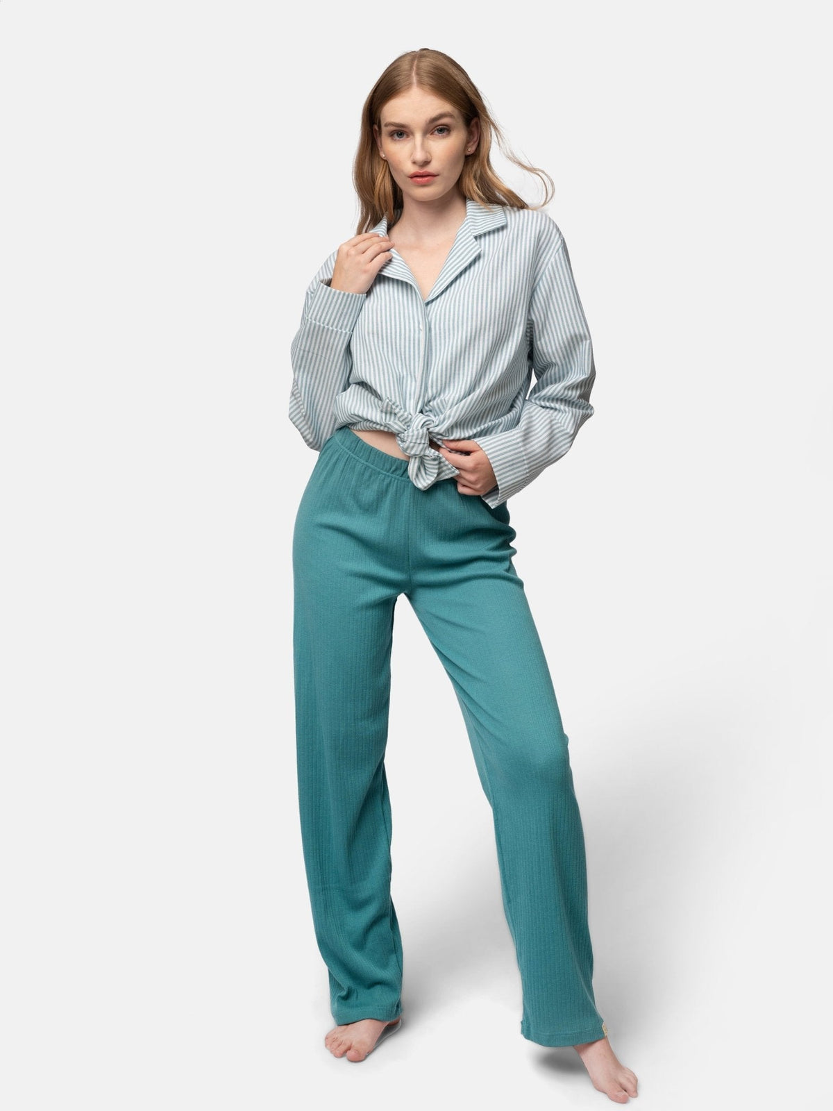 Lässige gerade Hose aus Derby - Rib - loud + proud - G401-top-36