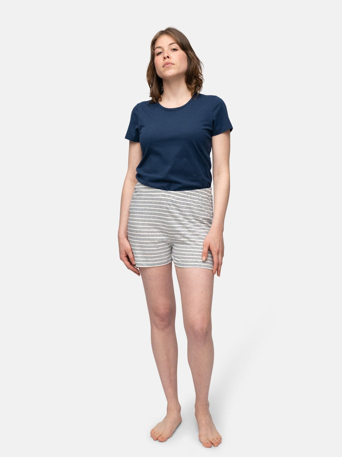 Lässige Short mit Leinen - Anteil - loud + proud - G413-ul-36