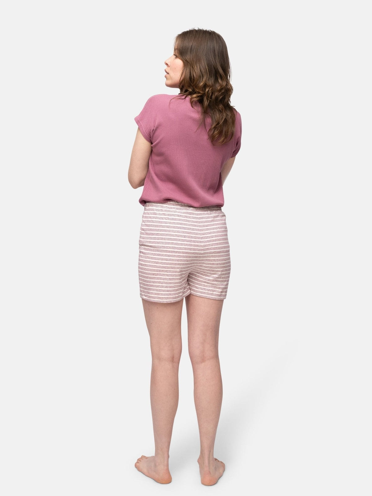 Lässige Short mit Leinen - Anteil - loud + proud - G413-rou-36