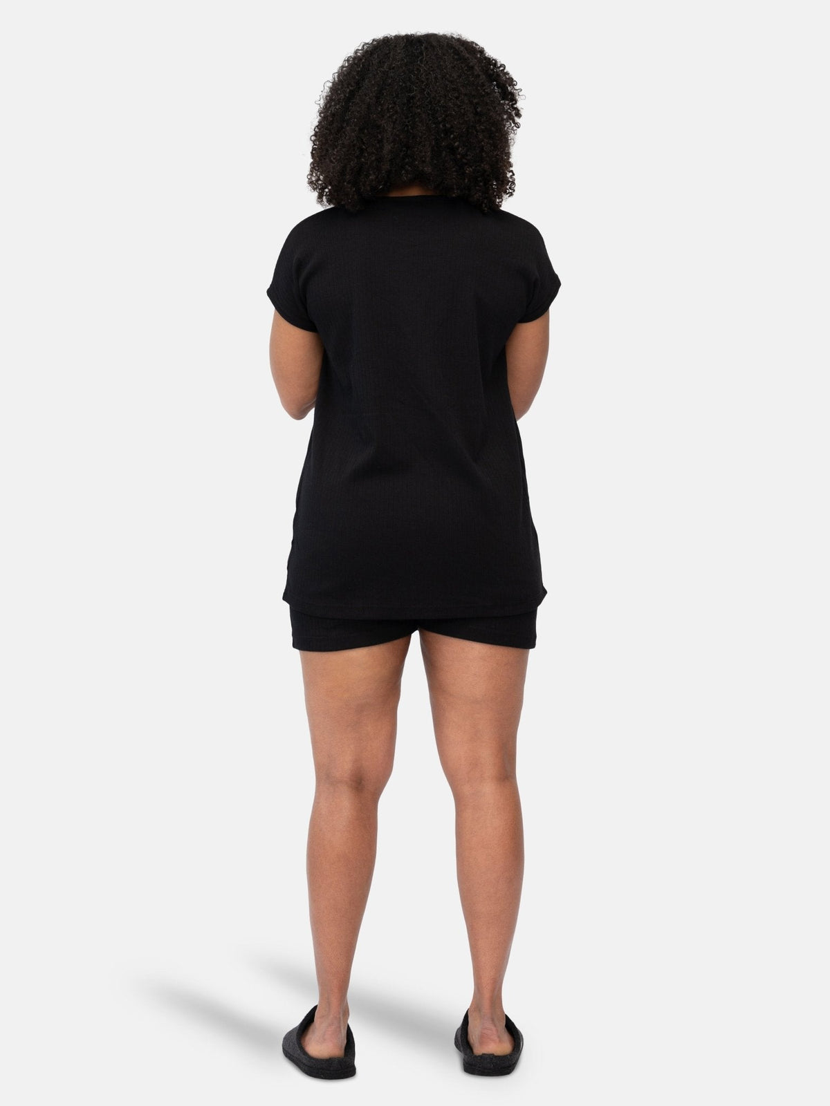 Lässiges T-Shirt aus Derby - Rib - loud + proud - G100-blk-36