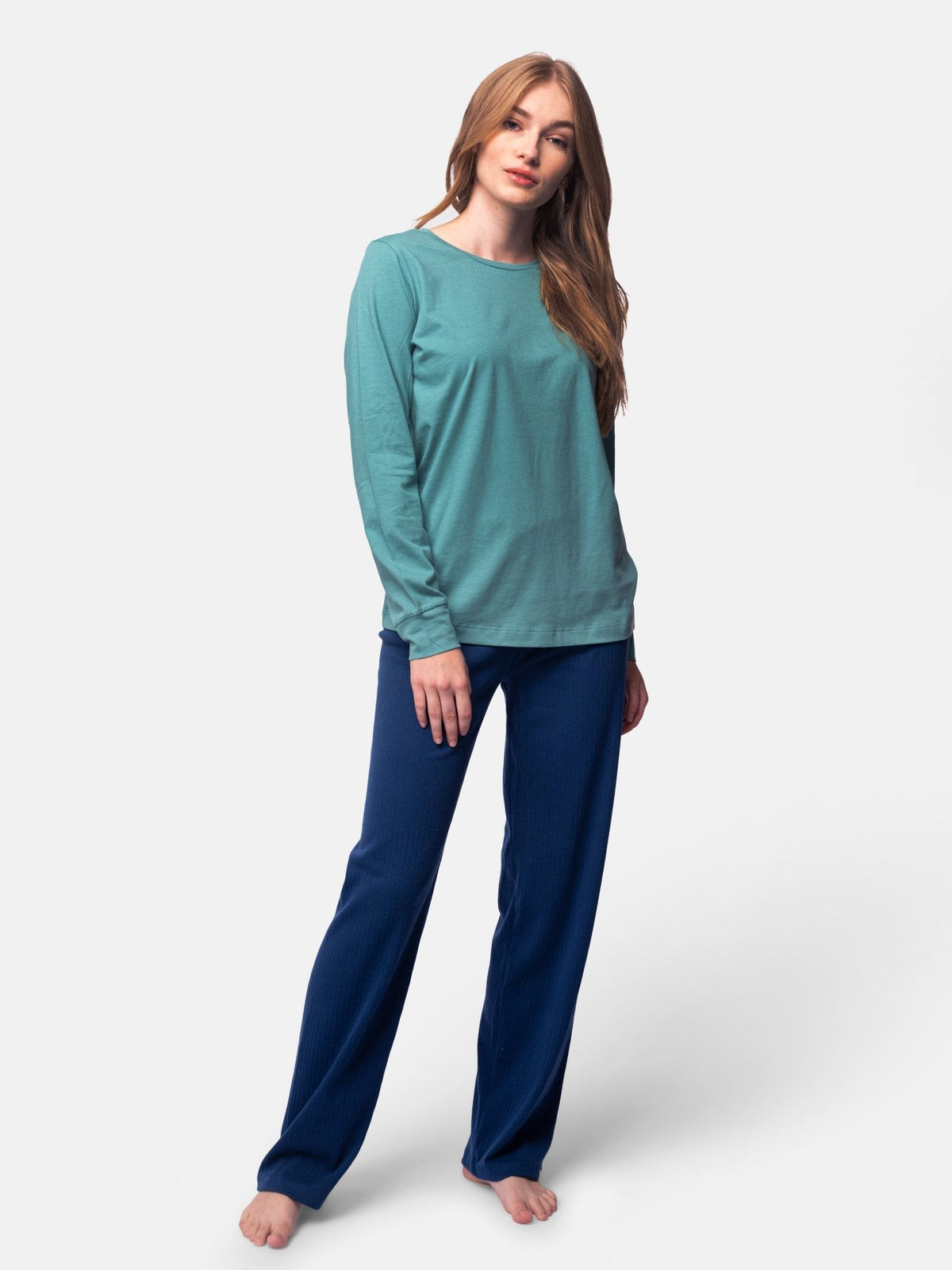 Langarm - Shirt mit Woll - Anteil und Bündchen - loud + proud - G204-top-36