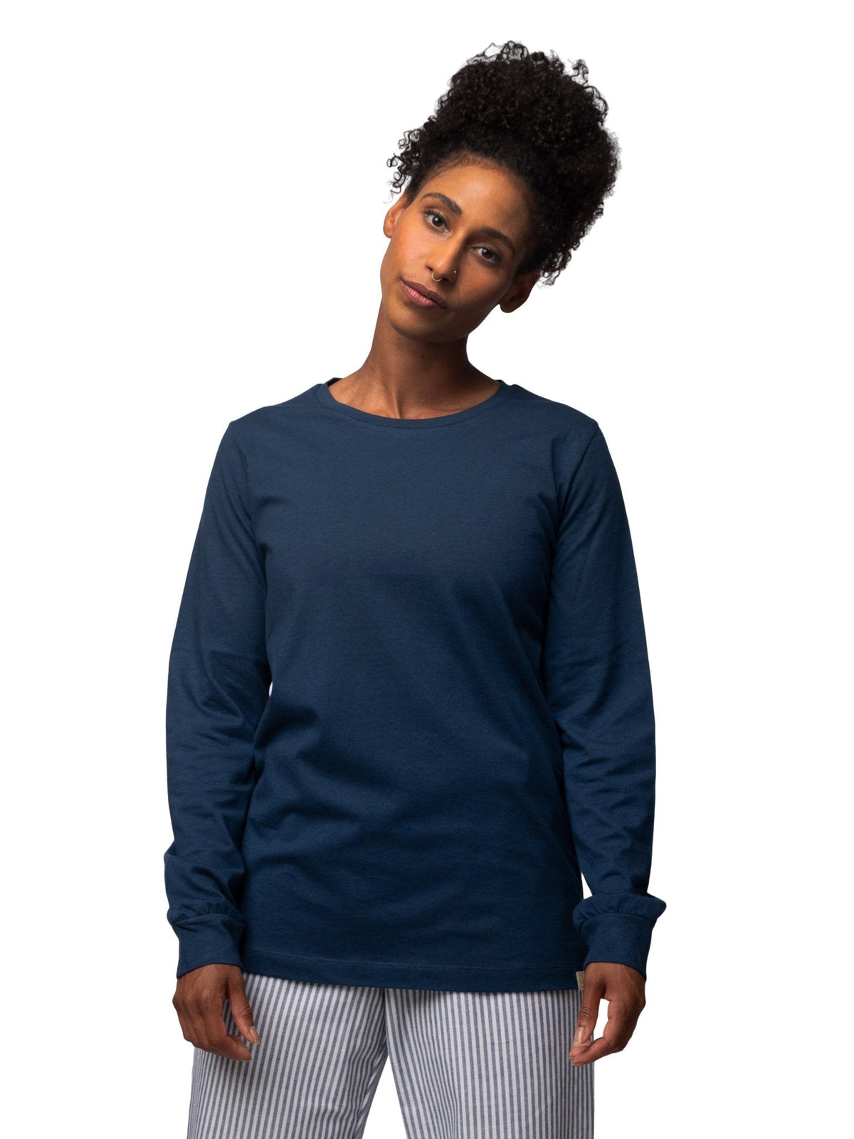 Langarm - Shirt mit Woll - Anteil und Bündchen - loud + proud - G204-ul-36