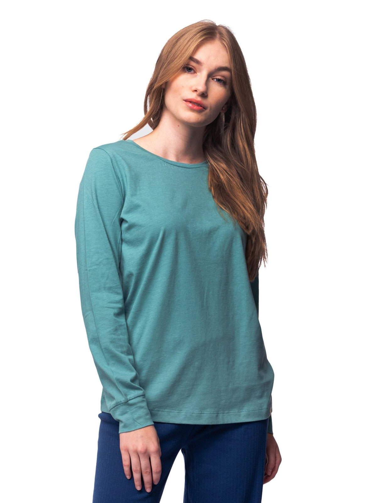 Langarm - Shirt mit Woll - Anteil und Bündchen - loud + proud - G204-top-36