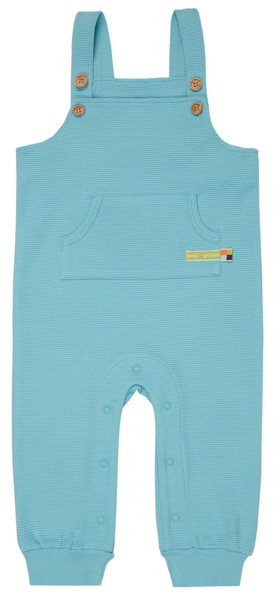 Latzhose Rippenstruktur - loud + proud - 4171 - cya - 62/68