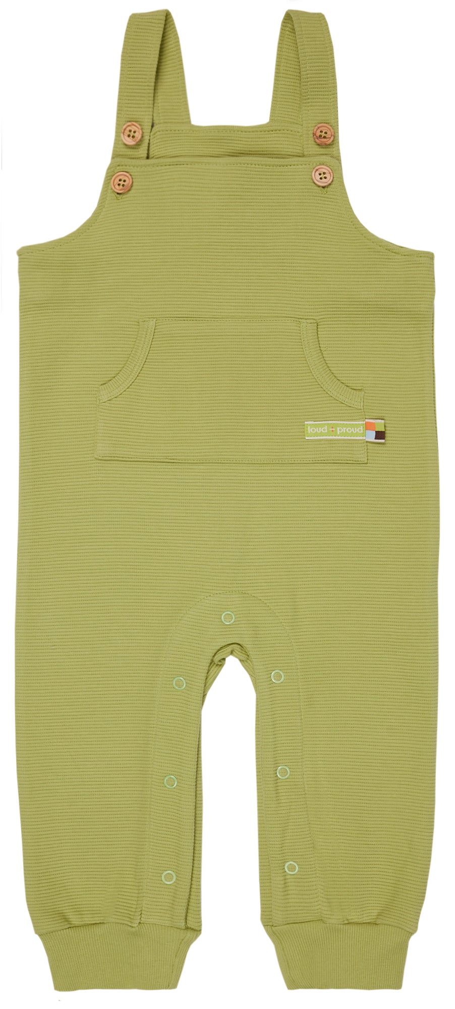 Latzhose Rippenstruktur - loud + proud - 4171 - avo - 62/68