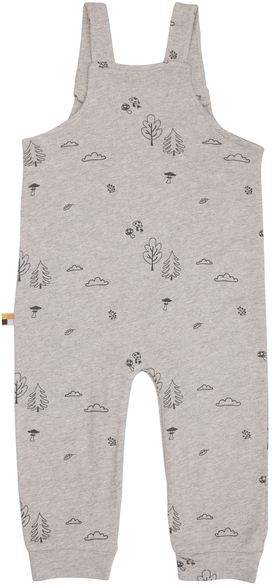 Latzhose Strukturstrick mit Druck - loud + proud - 5137 - sil - 62/68