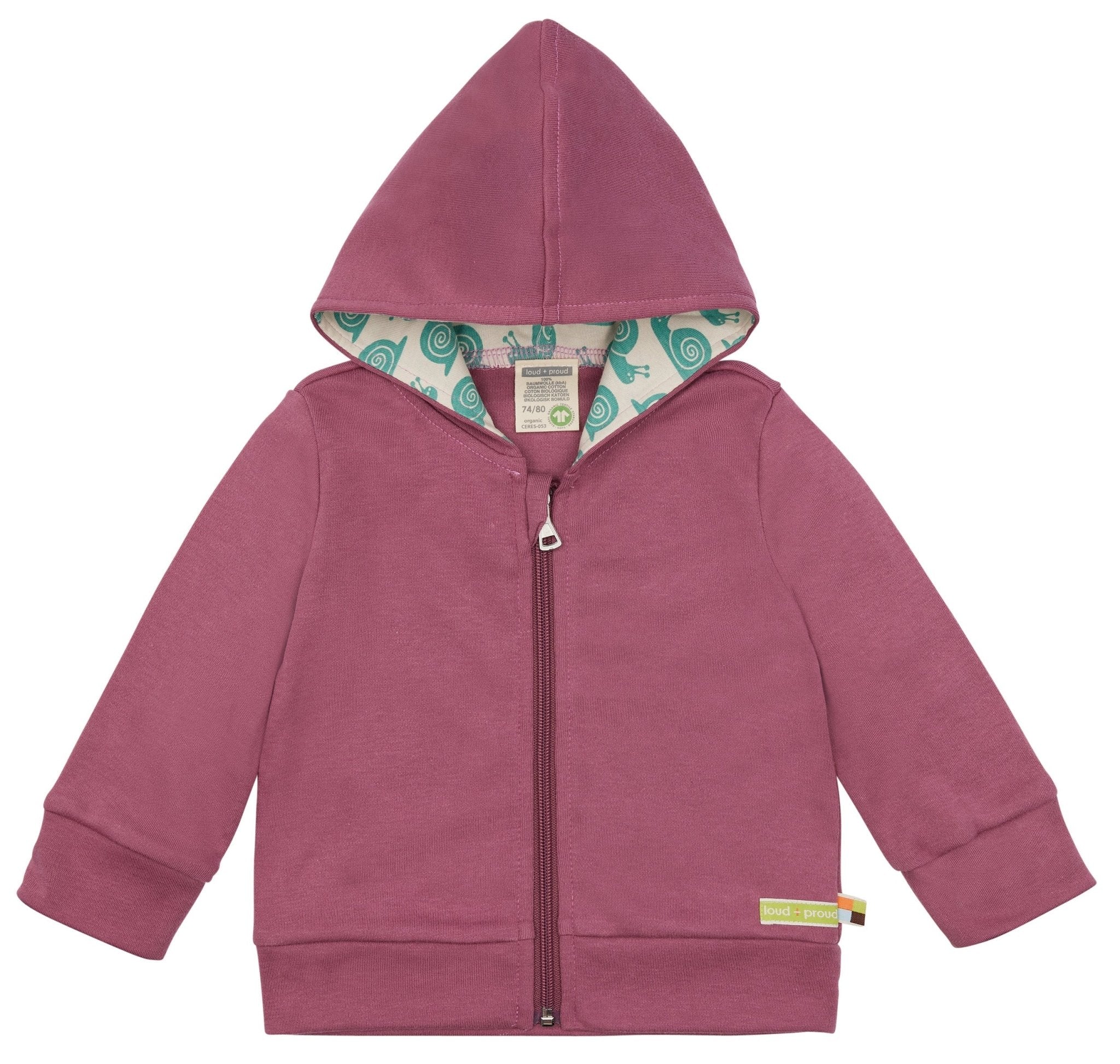 Leichte Kapuzenjacke aus Interlock - loud + proud - 3126 - grp - 62/68