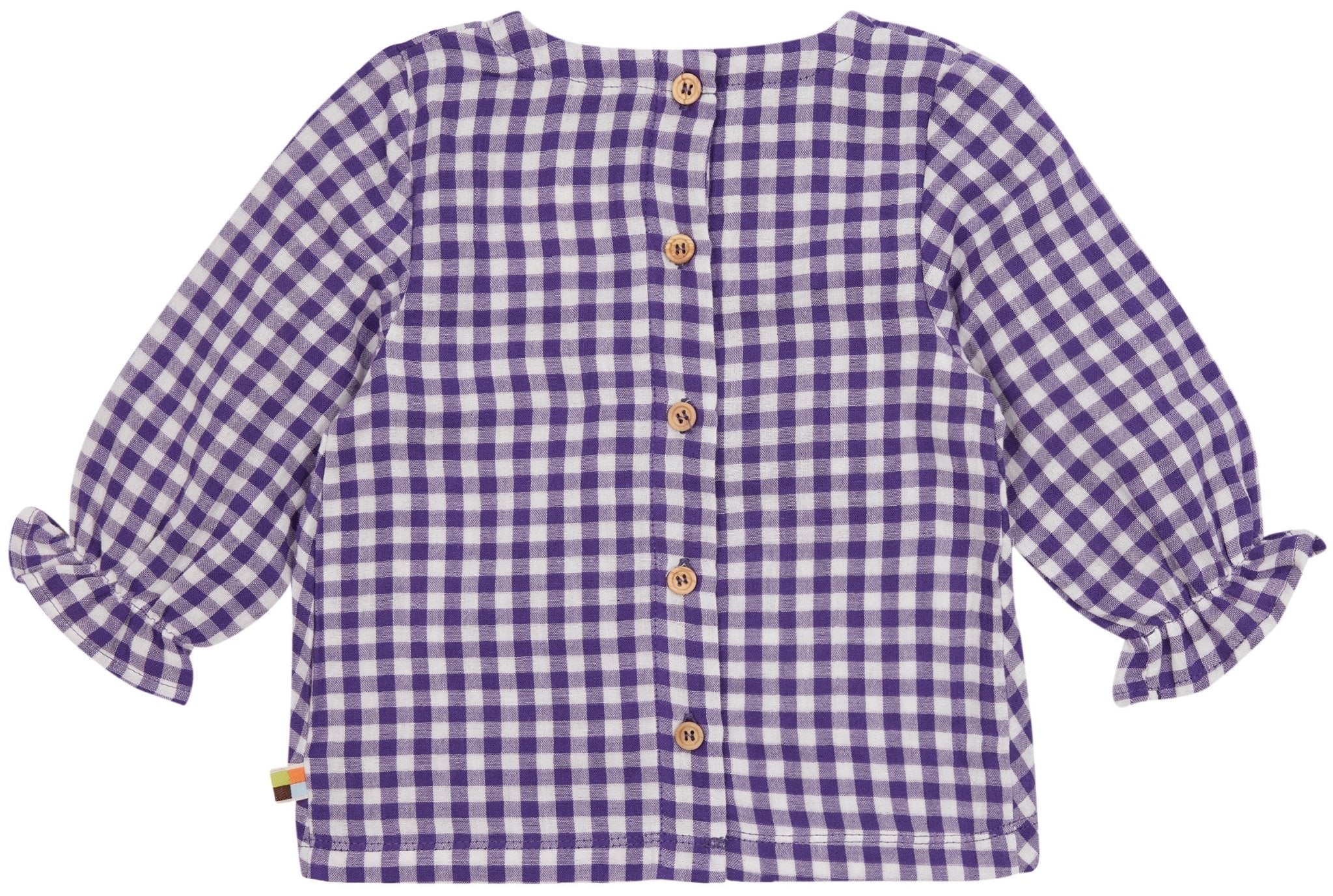 Musselin Bluse mit Karo - loud + proud - 1138 - vio - 62/68