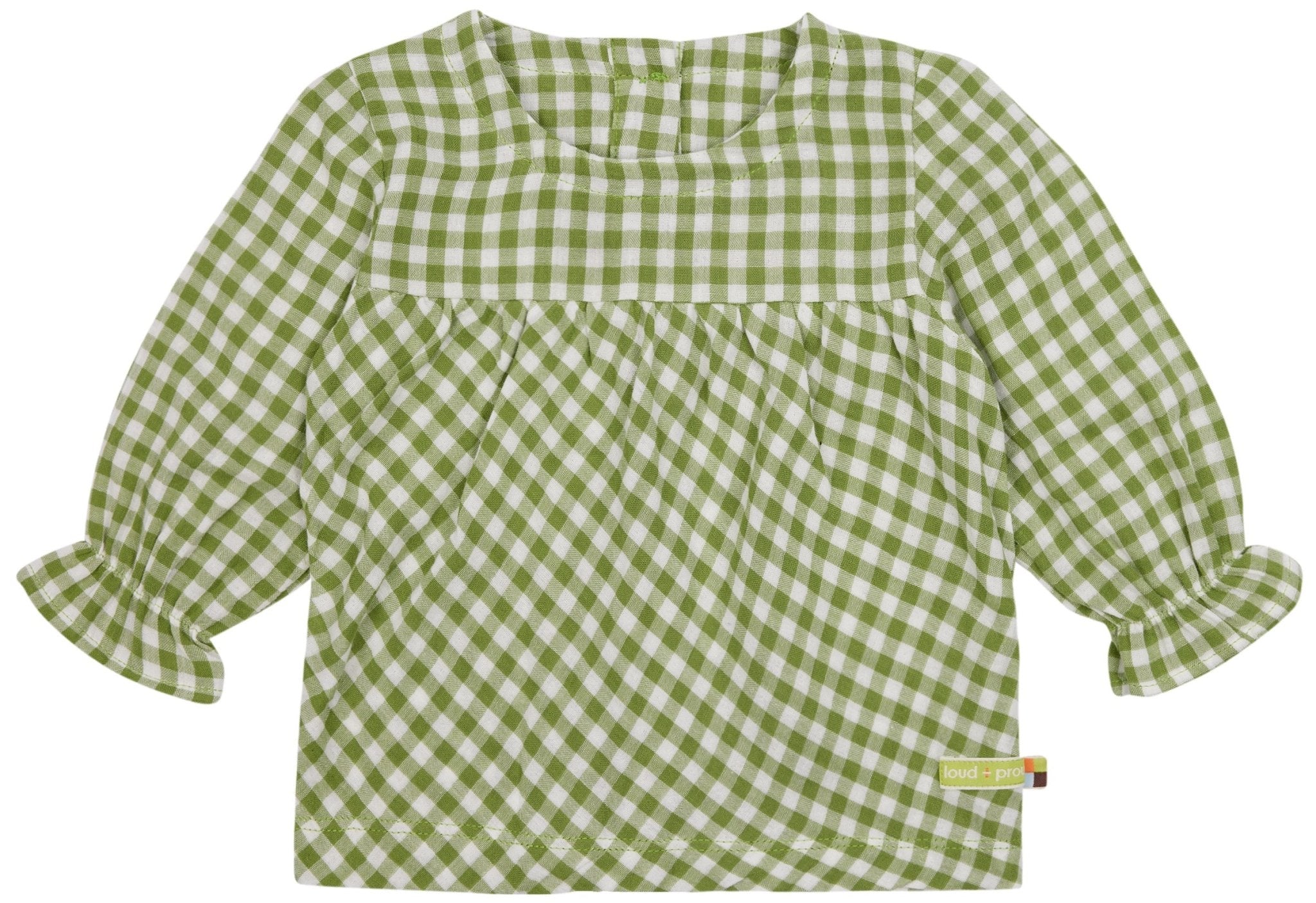 Musselin Bluse mit Karo - loud + proud - 1138 - grs - 62/68