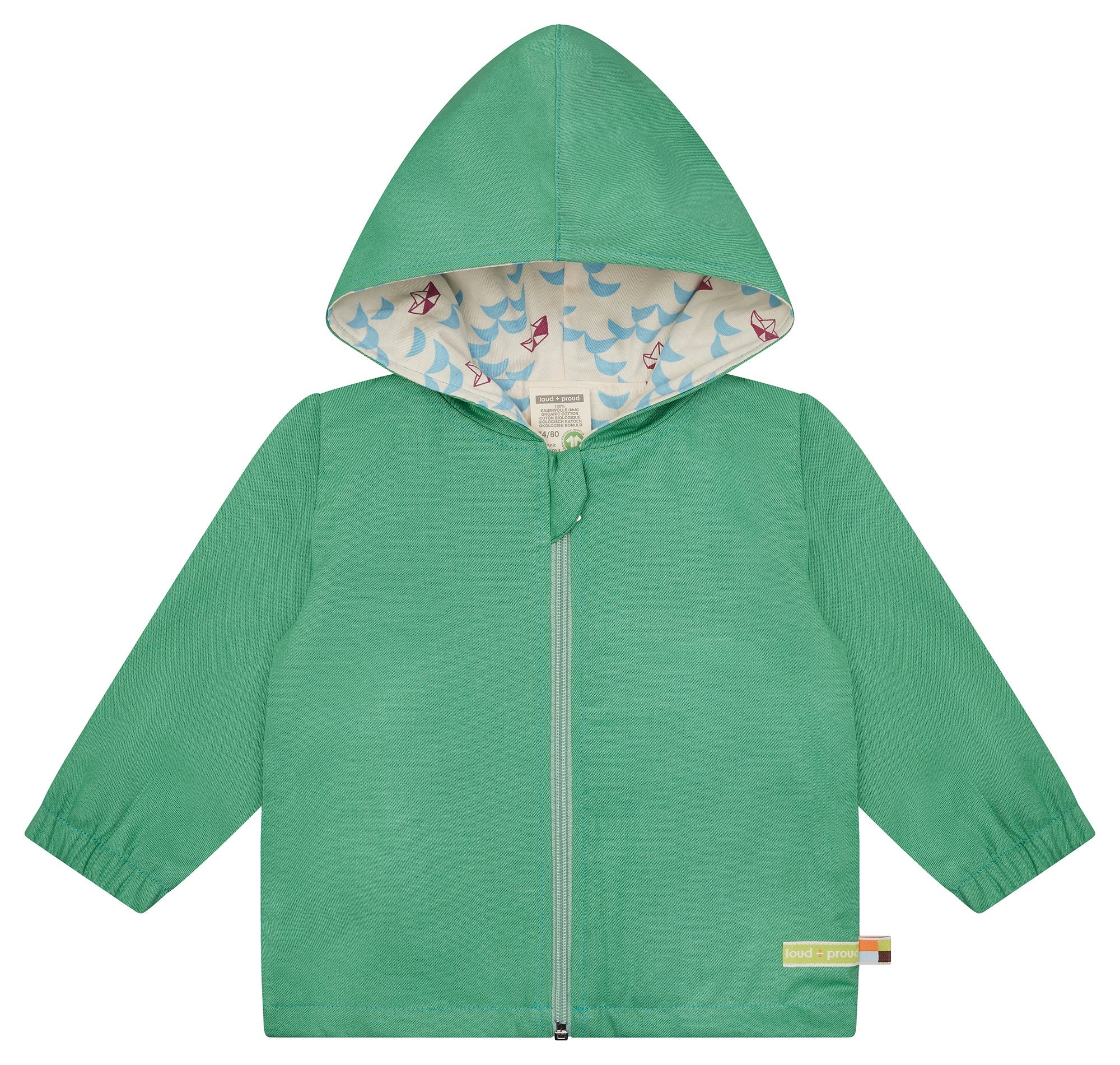 Outdoorjacke Uni mit Futter - loud + proud - 3169-bam-74/80