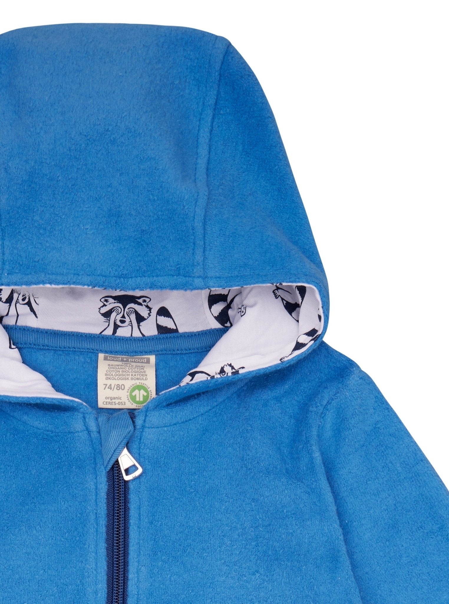 Overall aus Baumwoll - Fleece - loud + proud - 5151 - azu - 50/56