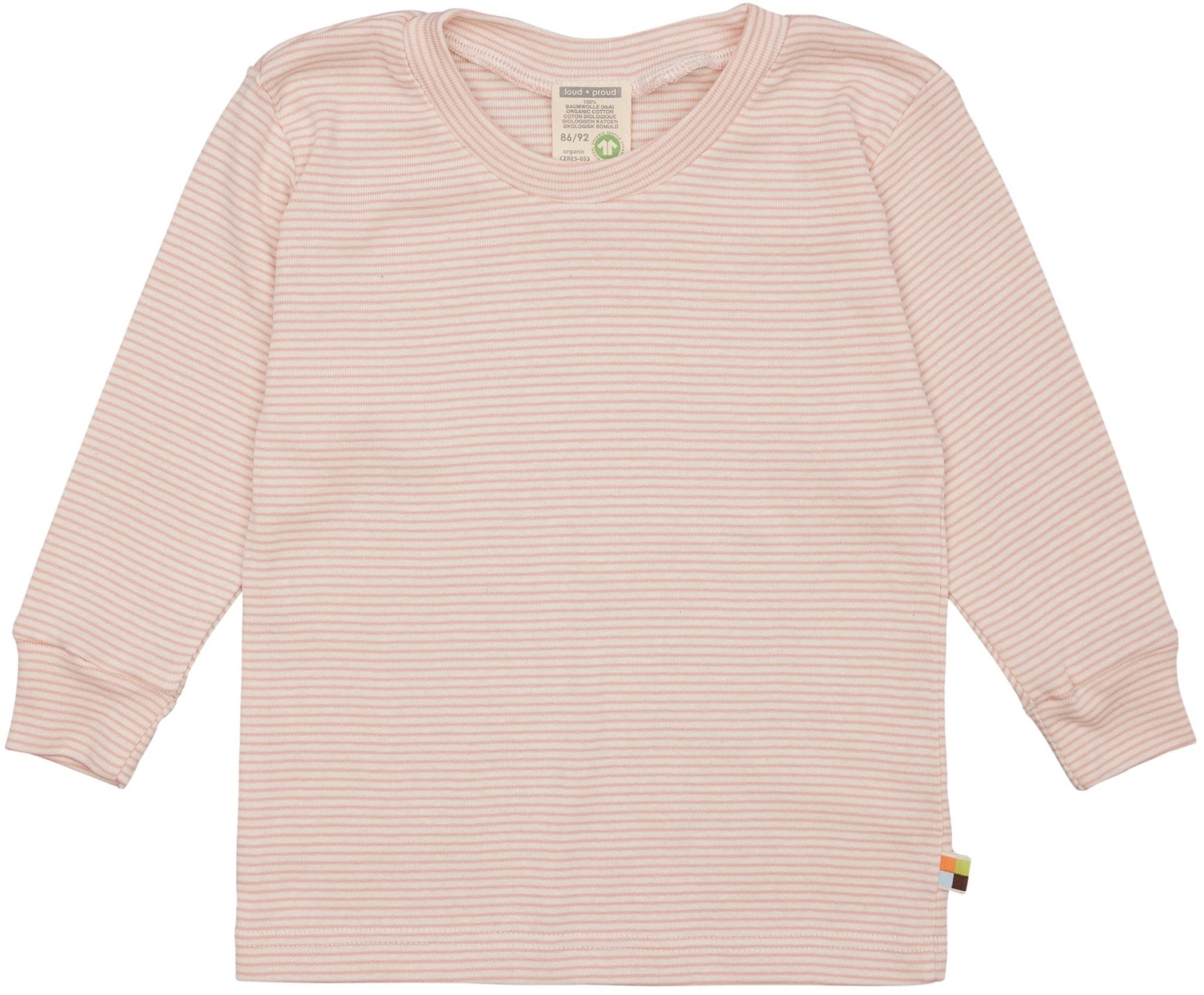 Schlafanzug Streifen aus Feinripp - loud + proud - 2104 - pow - 86/92