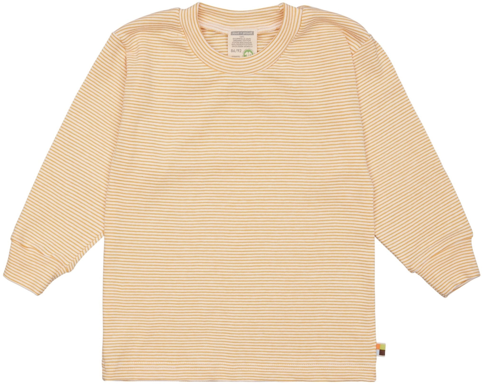 Schlafanzug Streifen aus Feinripp - loud + proud - 2104 - cu - 86/92