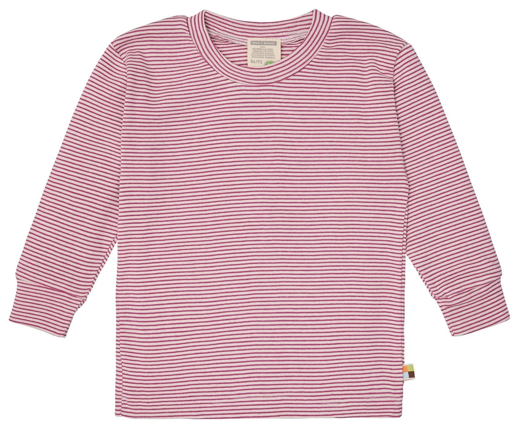 Schlafanzug Streifen aus Feinripp - loud + proud - 2104 - aza - 86/92