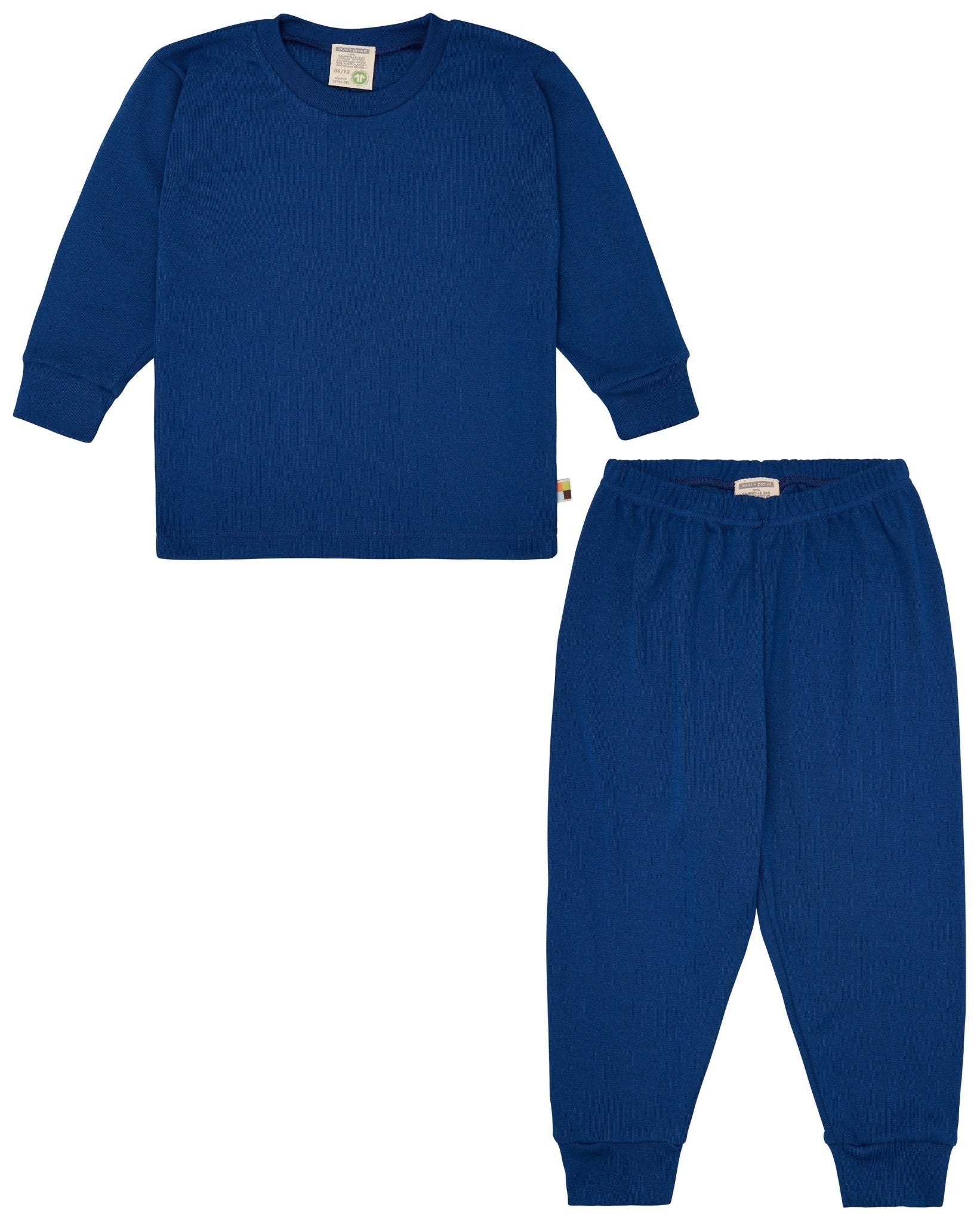 Schlafanzug Uni aus Feinripp - loud + proud - 2103 - ul - 86/92