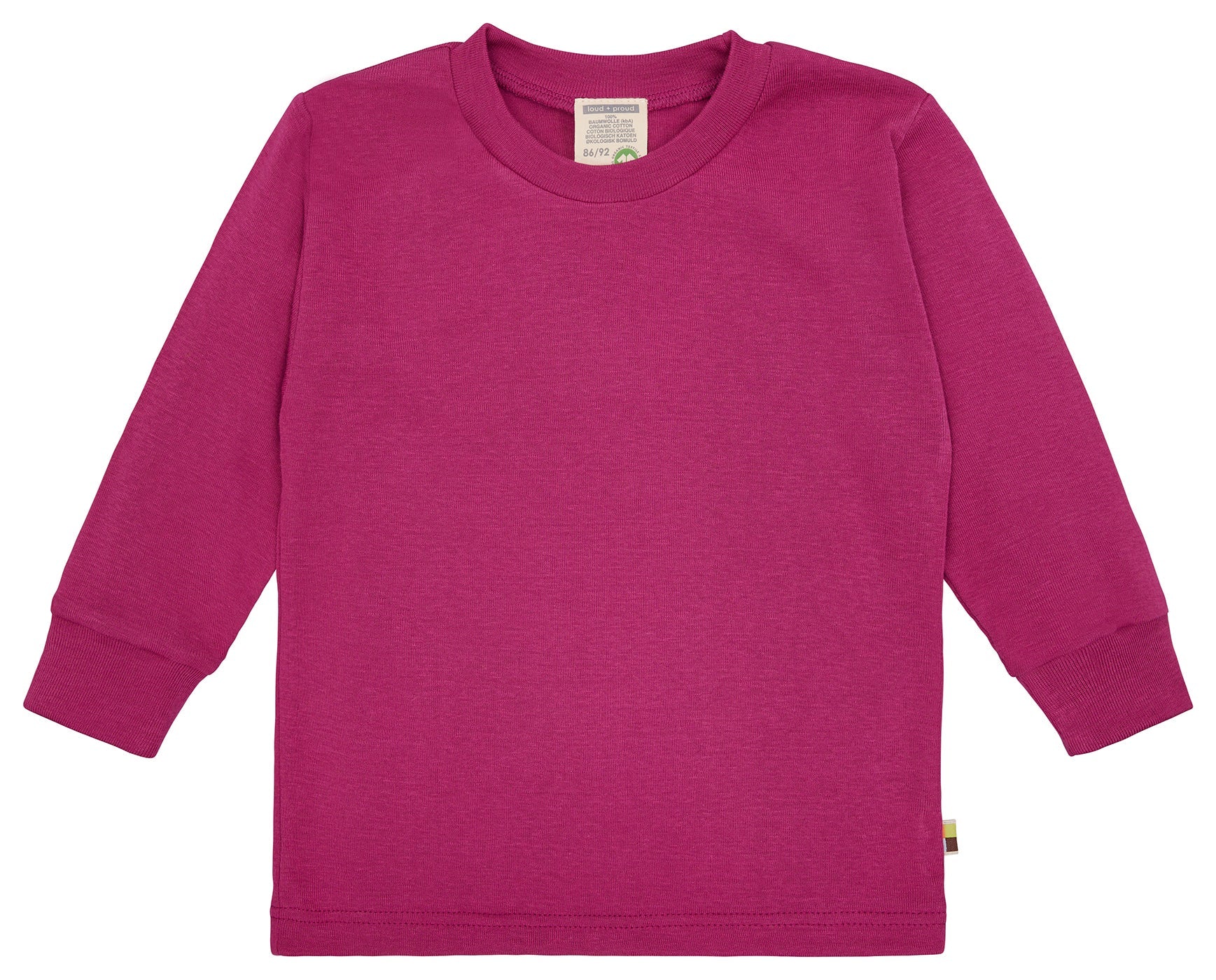 Schlafanzug Uni aus Feinripp - loud + proud - 2103 - aza - 86/92