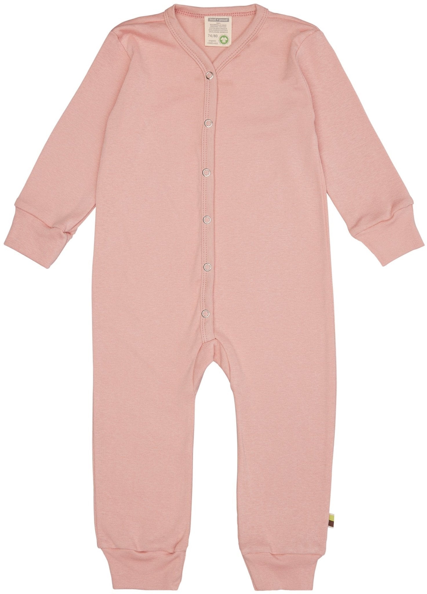 Schlafoverall Uni aus Feinripp - loud + proud - 2105 - pow - 50/56