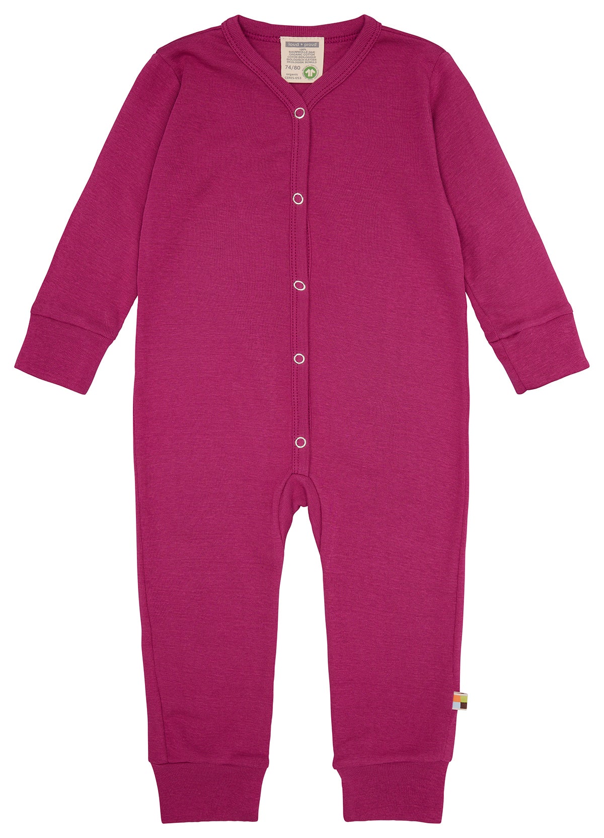 Schlafoverall Uni aus Feinripp - loud + proud - 2105 - aza - 50/56
