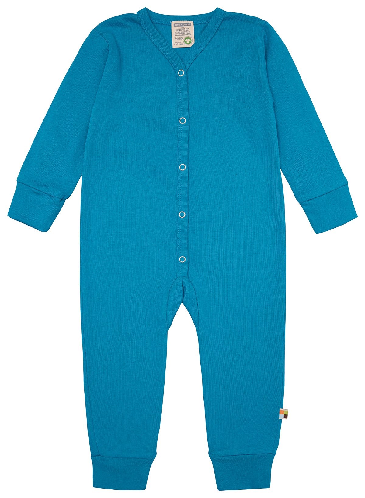 Schlafoverall Uni aus Feinripp - loud + proud - 2105 - pe - 50/56