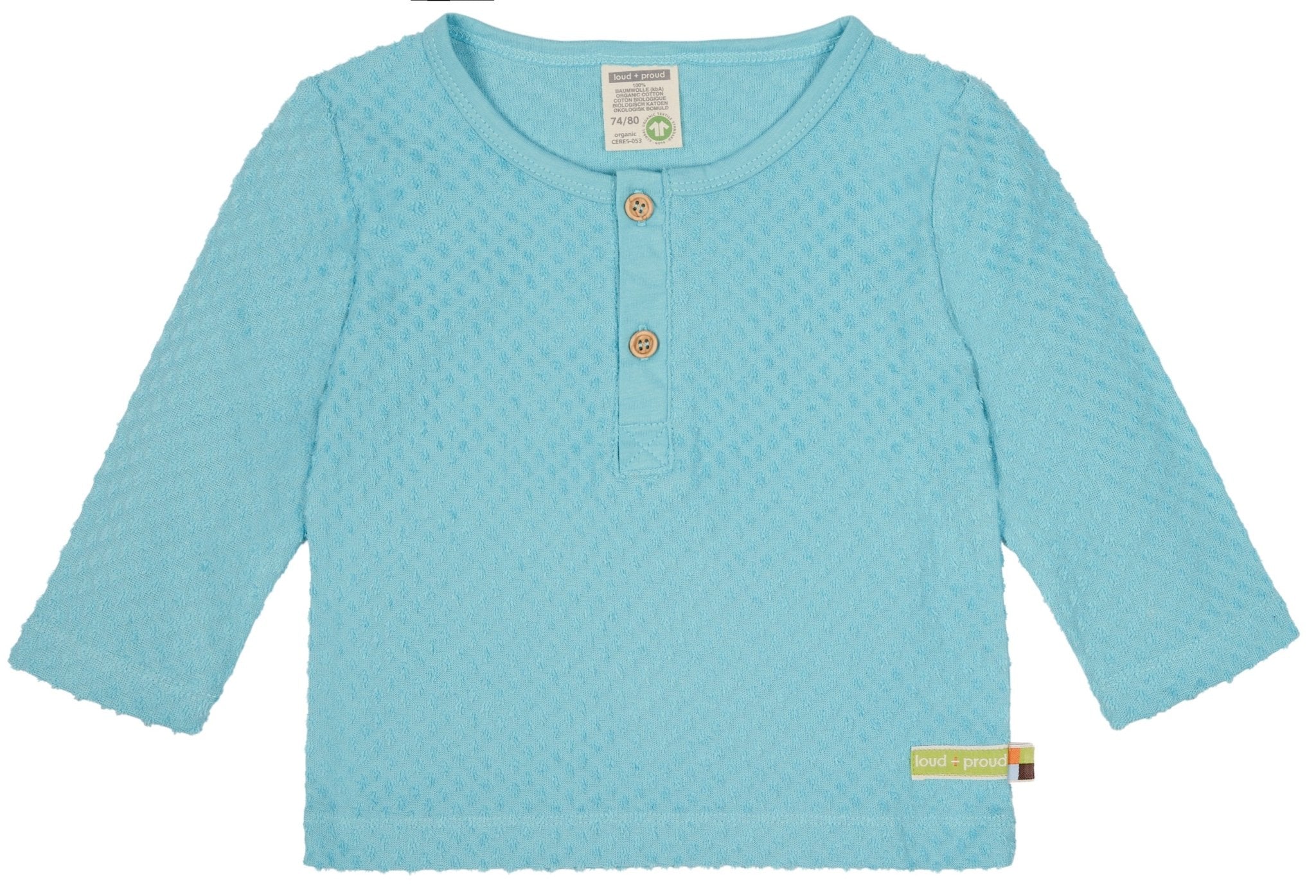 Shirt aus Frottee mit Punkten - loud + proud - 1127 - cya - 62/68