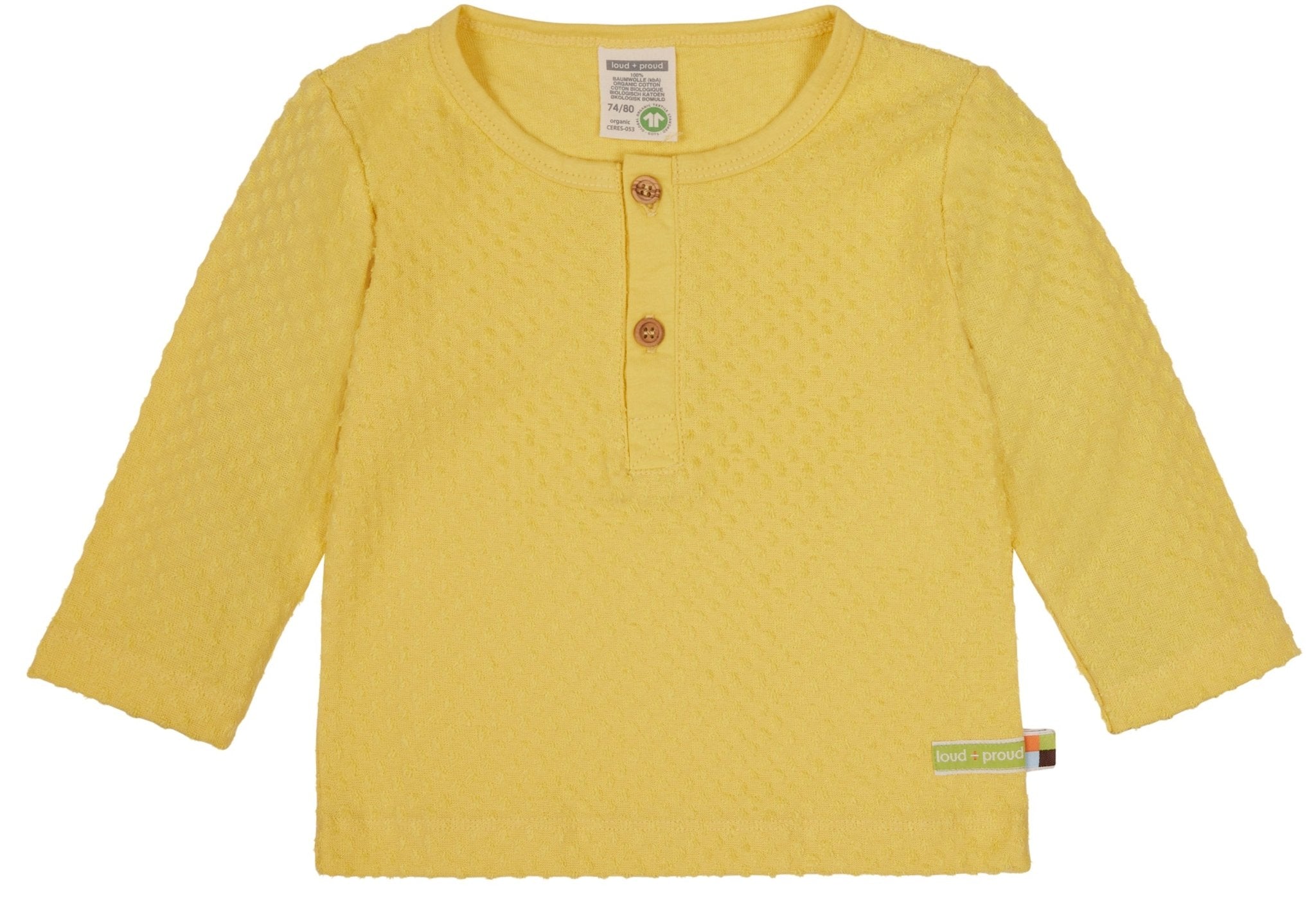 Shirt aus Frottee mit Punkten - loud + proud - 1127 - gol - 62/68