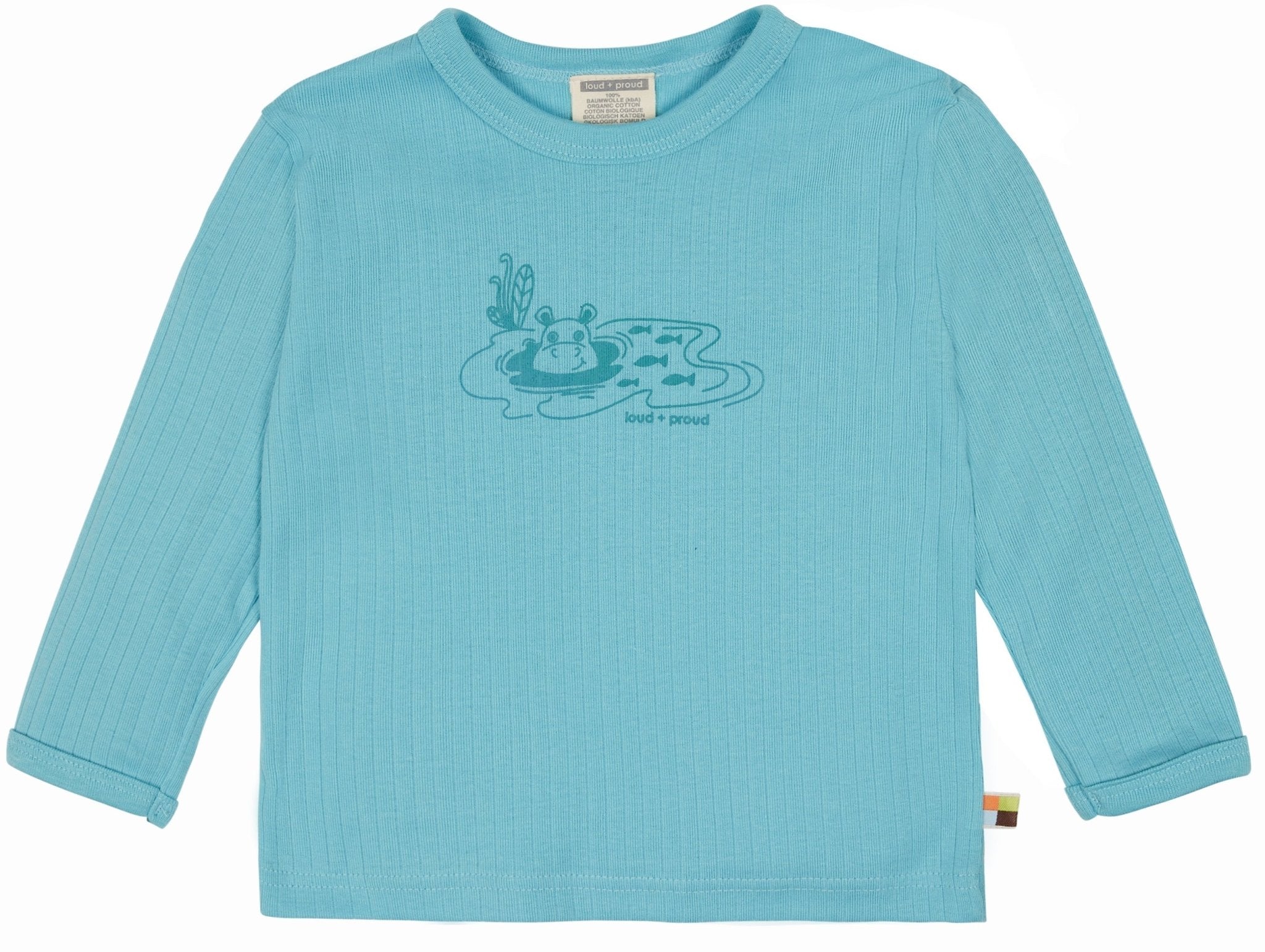 Shirt Derby Rib mit Druck - loud + proud - 1121 - cya - 62/68