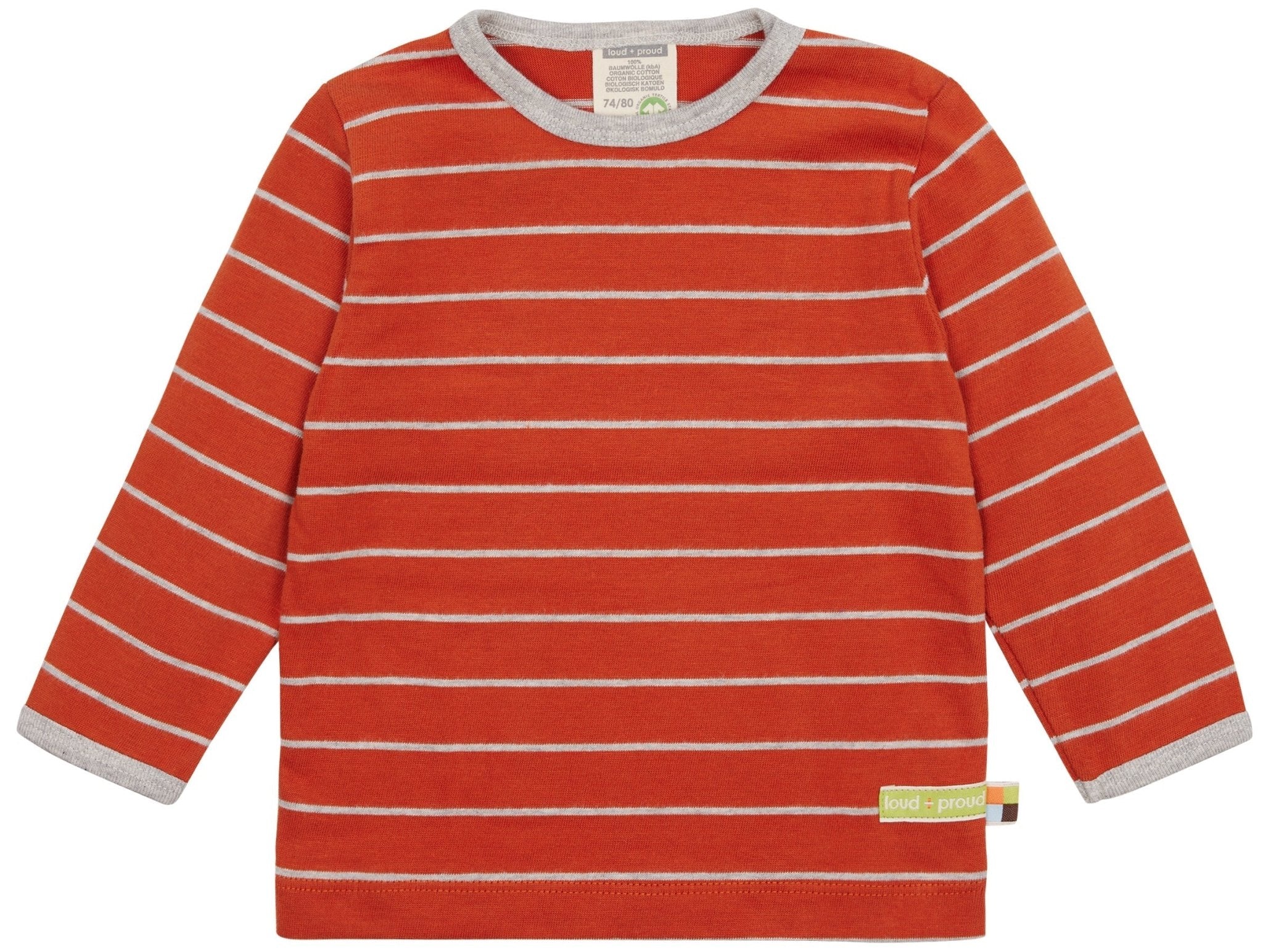 Shirt langarm gestreift - loud + proud - 1132 - ter - 62/68