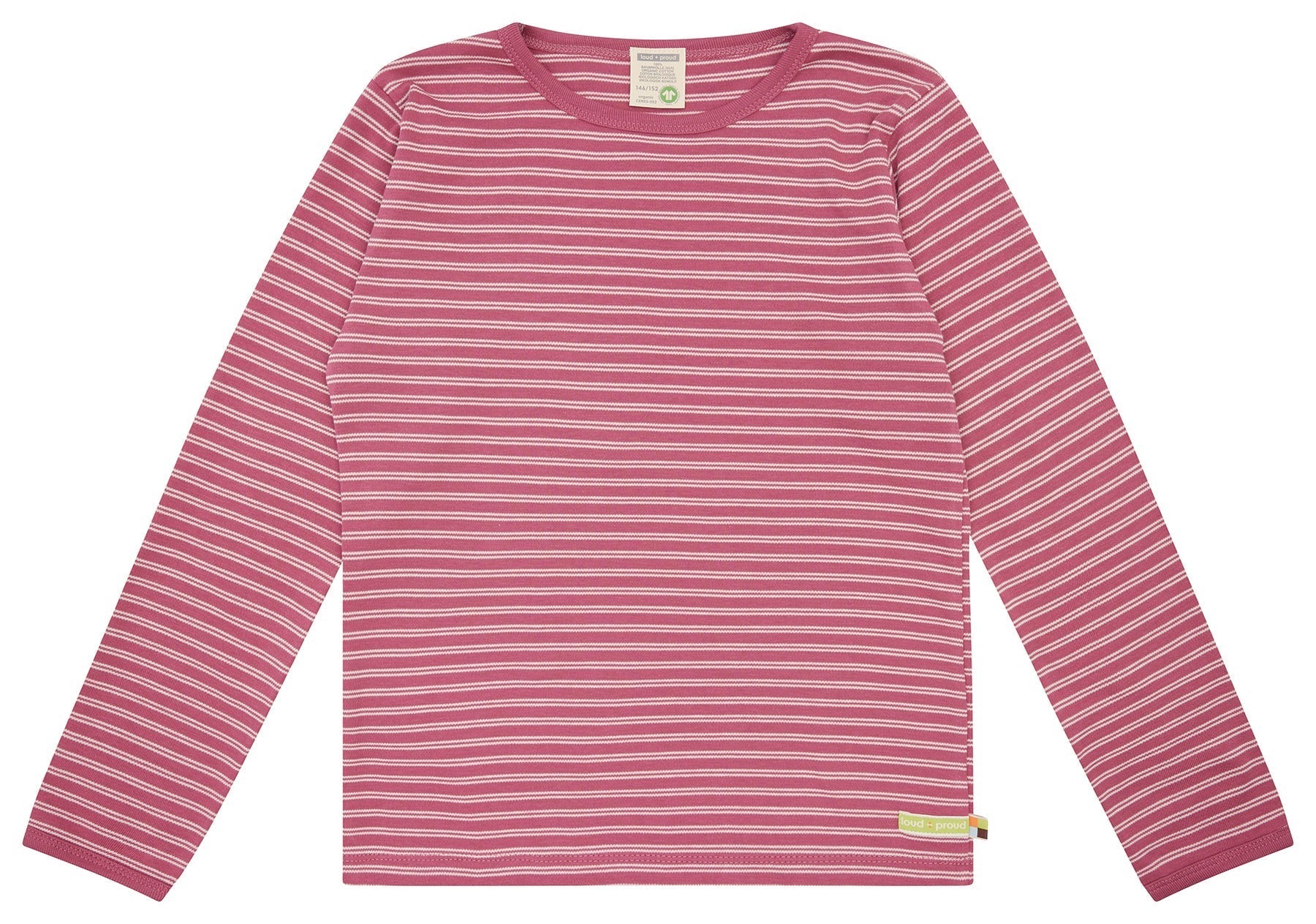 Shirt langarm gestreift - loud + proud - 1158K - rou - 134/140