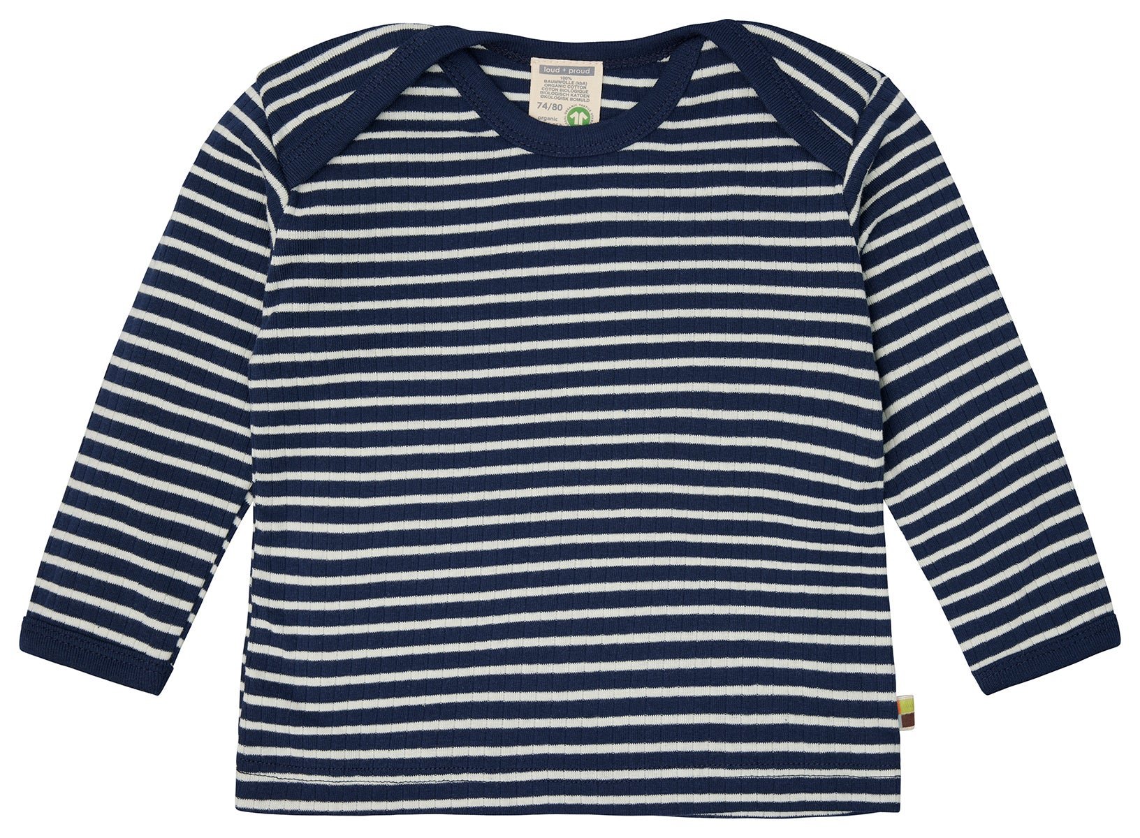 - Shirt langarm gestreift mit Rippe - loud + proud - 1162-ul-62/68