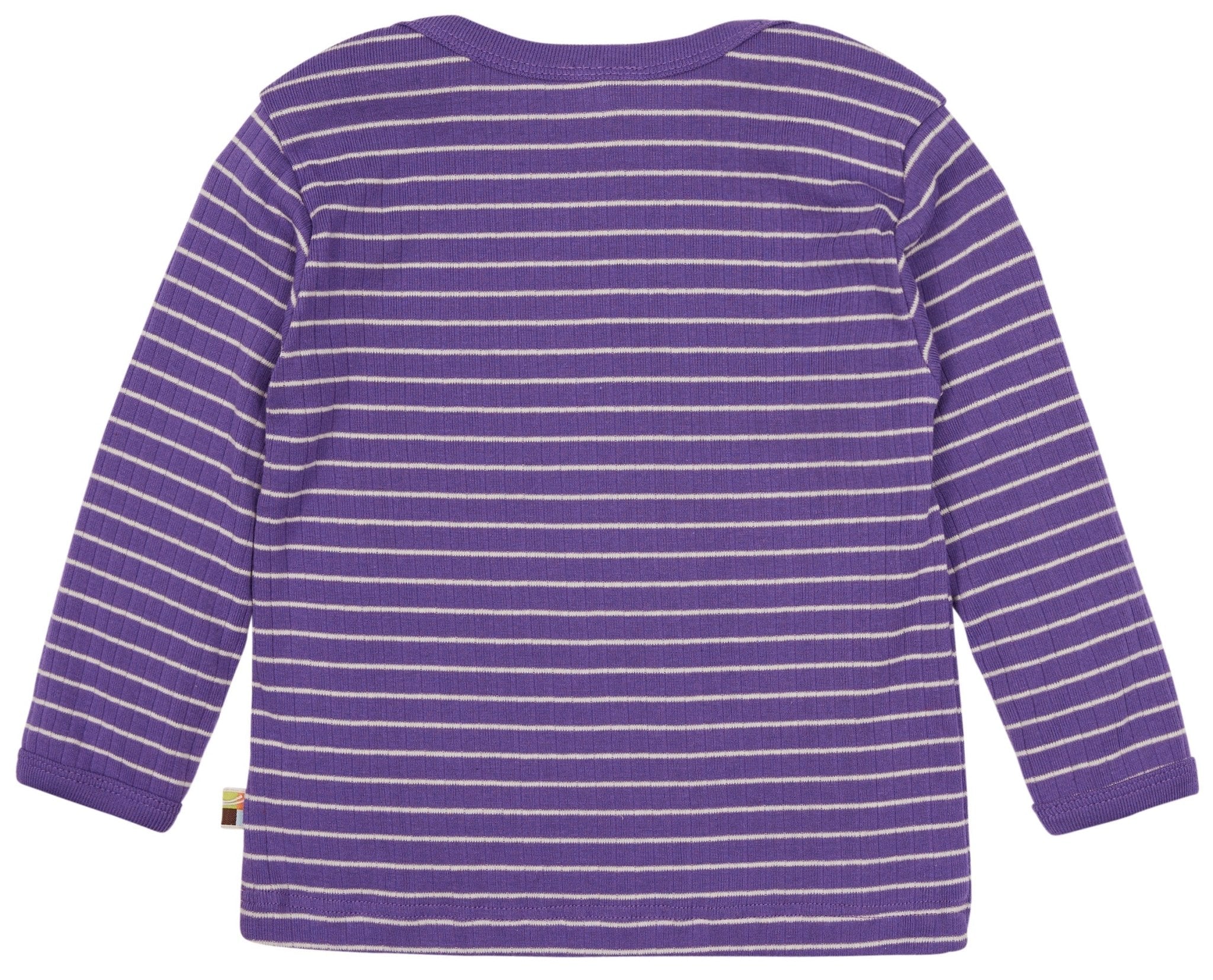 Shirt langarm gestreift mit Rippe - loud + proud - 1134 - vio - 62/68