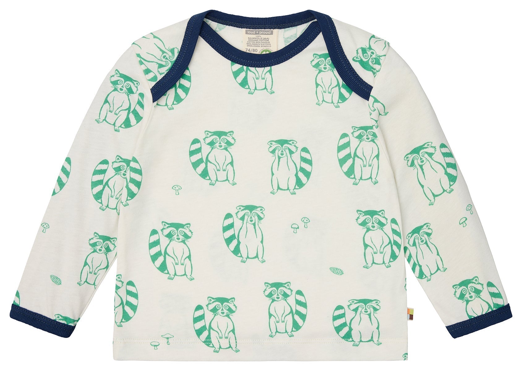 Shirt langarm mit Druck - loud + proud - 1157 - pla - 62/68