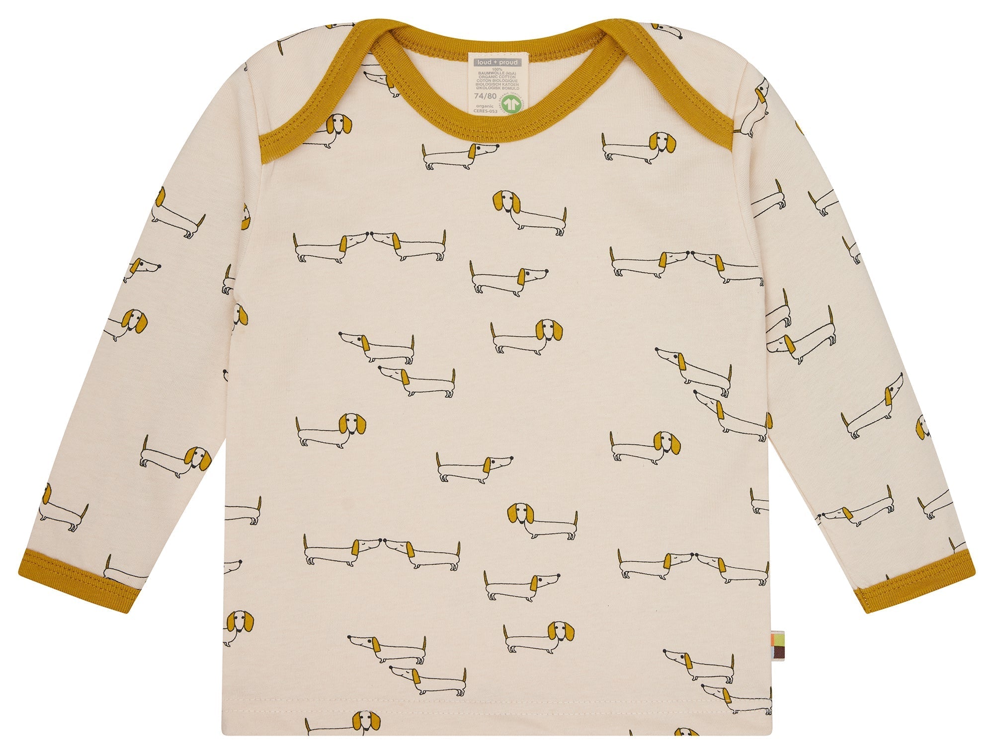 Shirt langarm mit Druck - loud + proud - 1197 - cur - 62/68