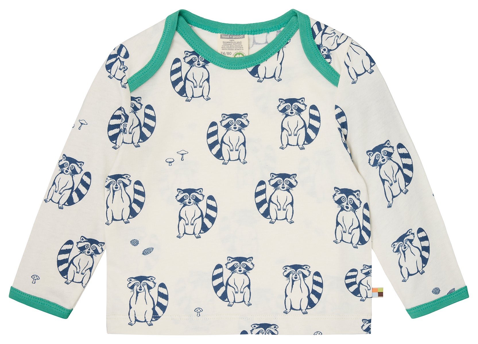 Shirt langarm mit Druck - loud + proud - 1157 - ul - 62/68